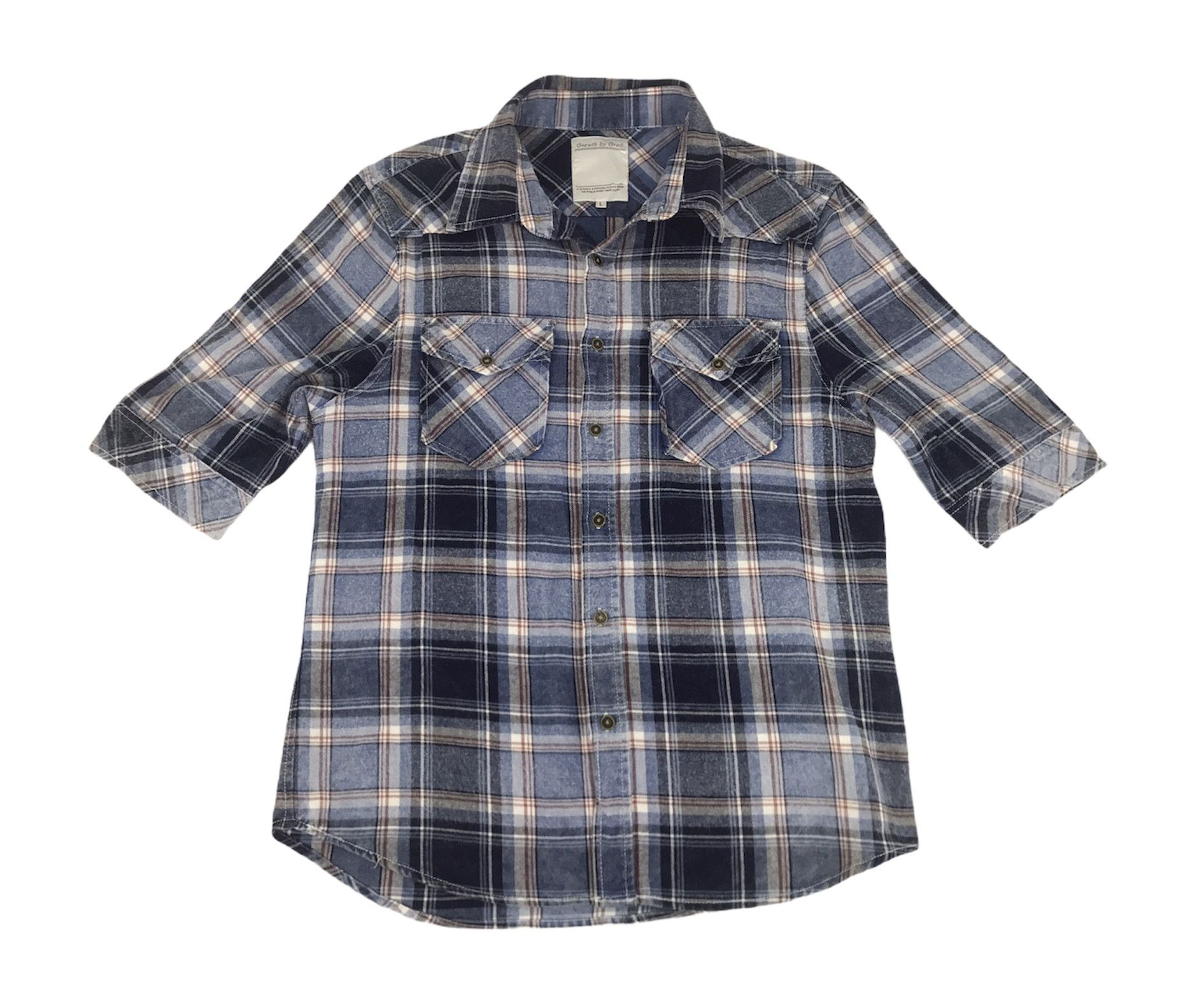 Japanese Brand Growth by Grail Flannel Shirt Double Pockets Plaid Check Size US M / EU 48-50 / 2 - 1 Thumbnail
