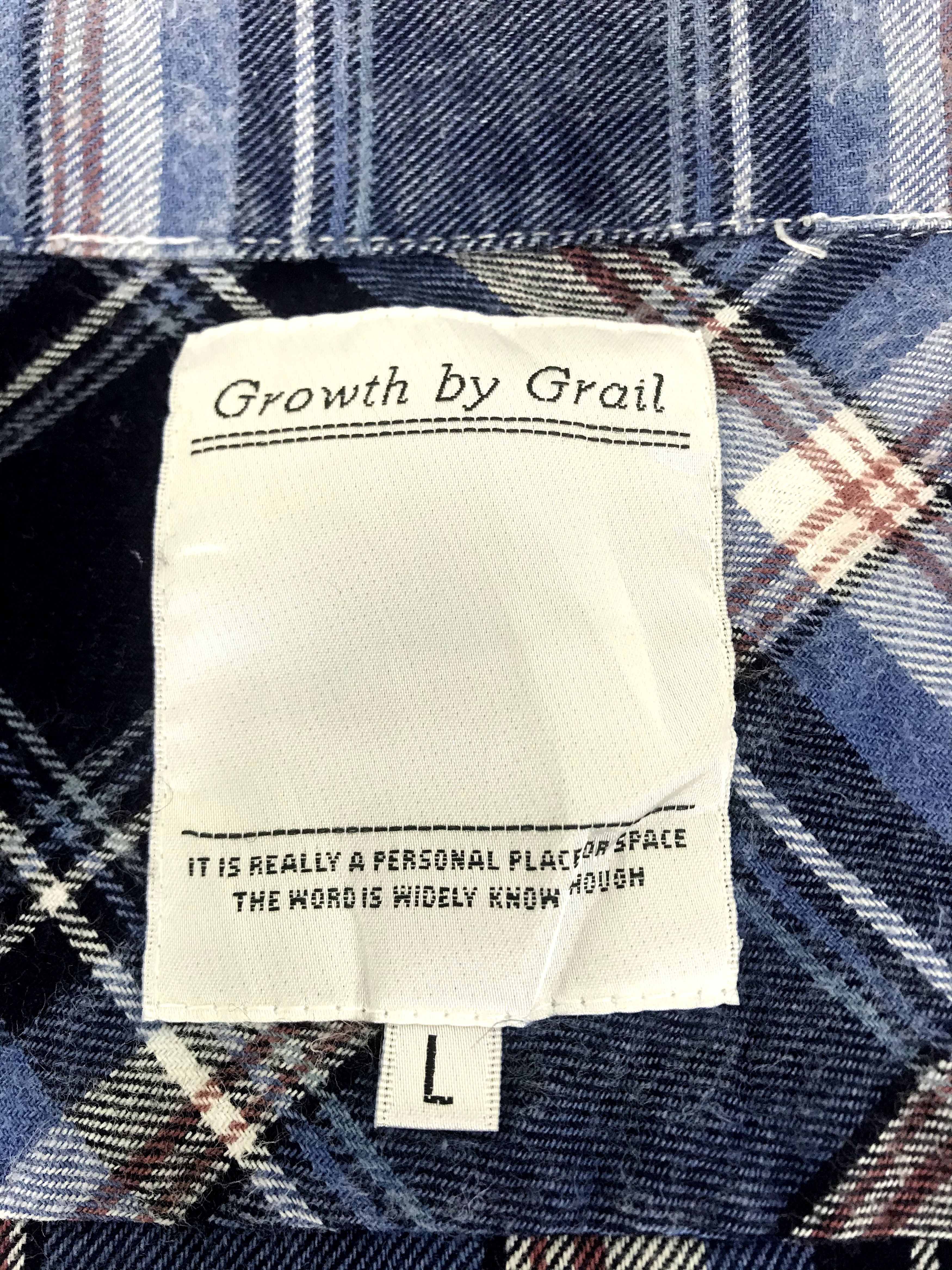 Japanese Brand Growth by Grail Flannel Shirt Double Pockets Plaid Check Size US M / EU 48-50 / 2 - 6 Thumbnail