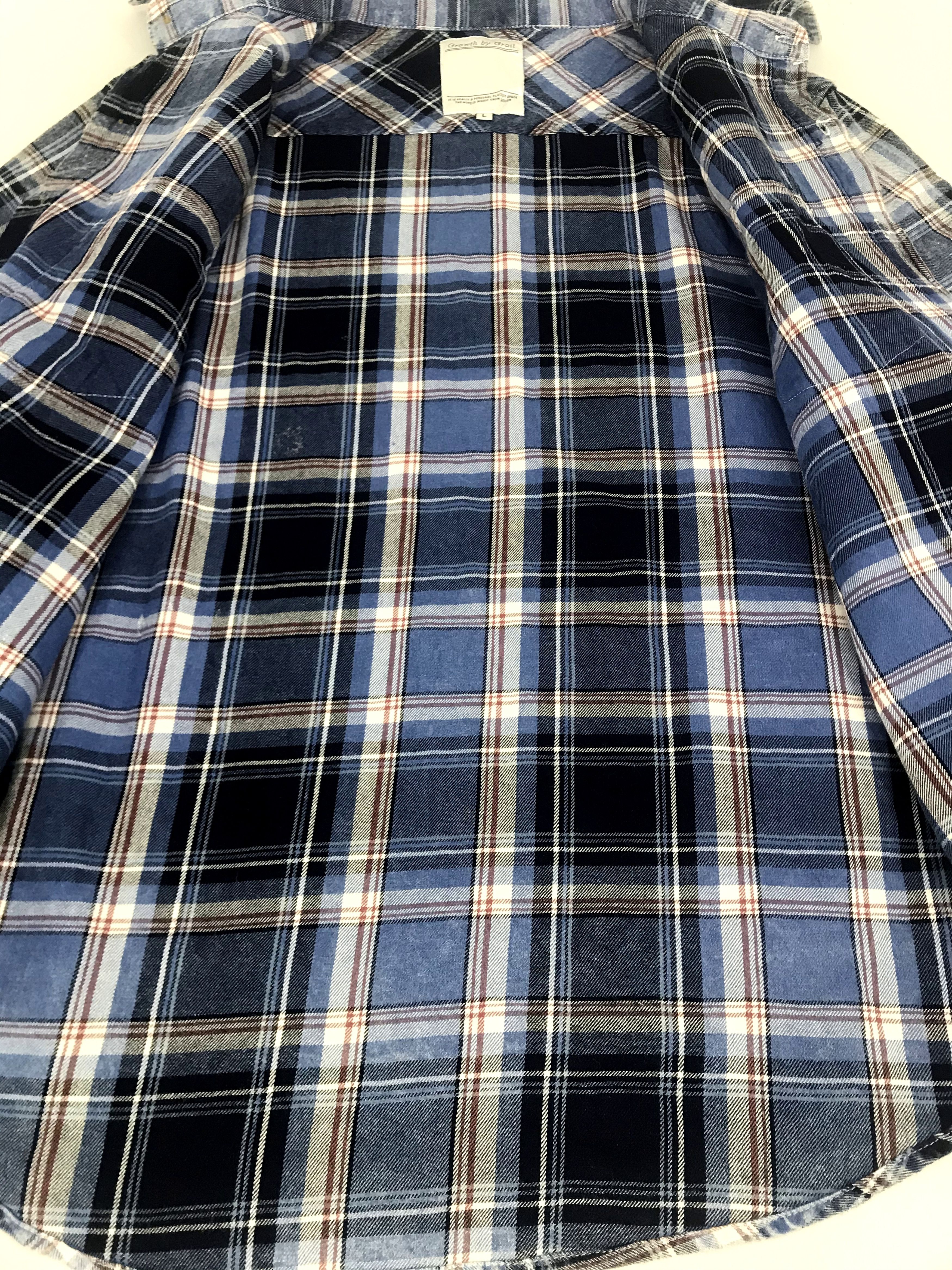 Japanese Brand Growth by Grail Flannel Shirt Double Pockets Plaid Check Size US M / EU 48-50 / 2 - 5 Thumbnail