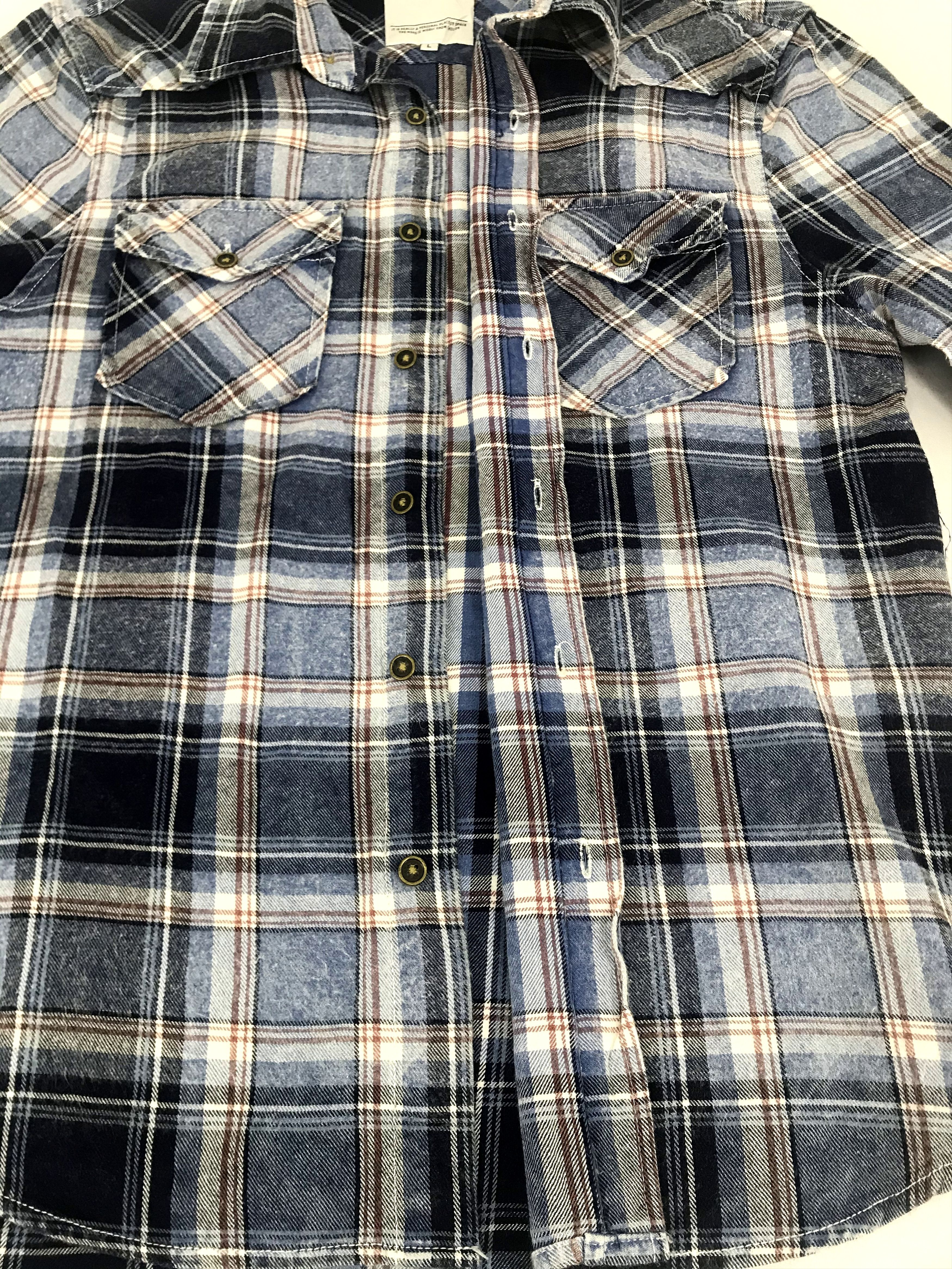 Japanese Brand Growth by Grail Flannel Shirt Double Pockets Plaid Check Size US M / EU 48-50 / 2 - 4 Thumbnail