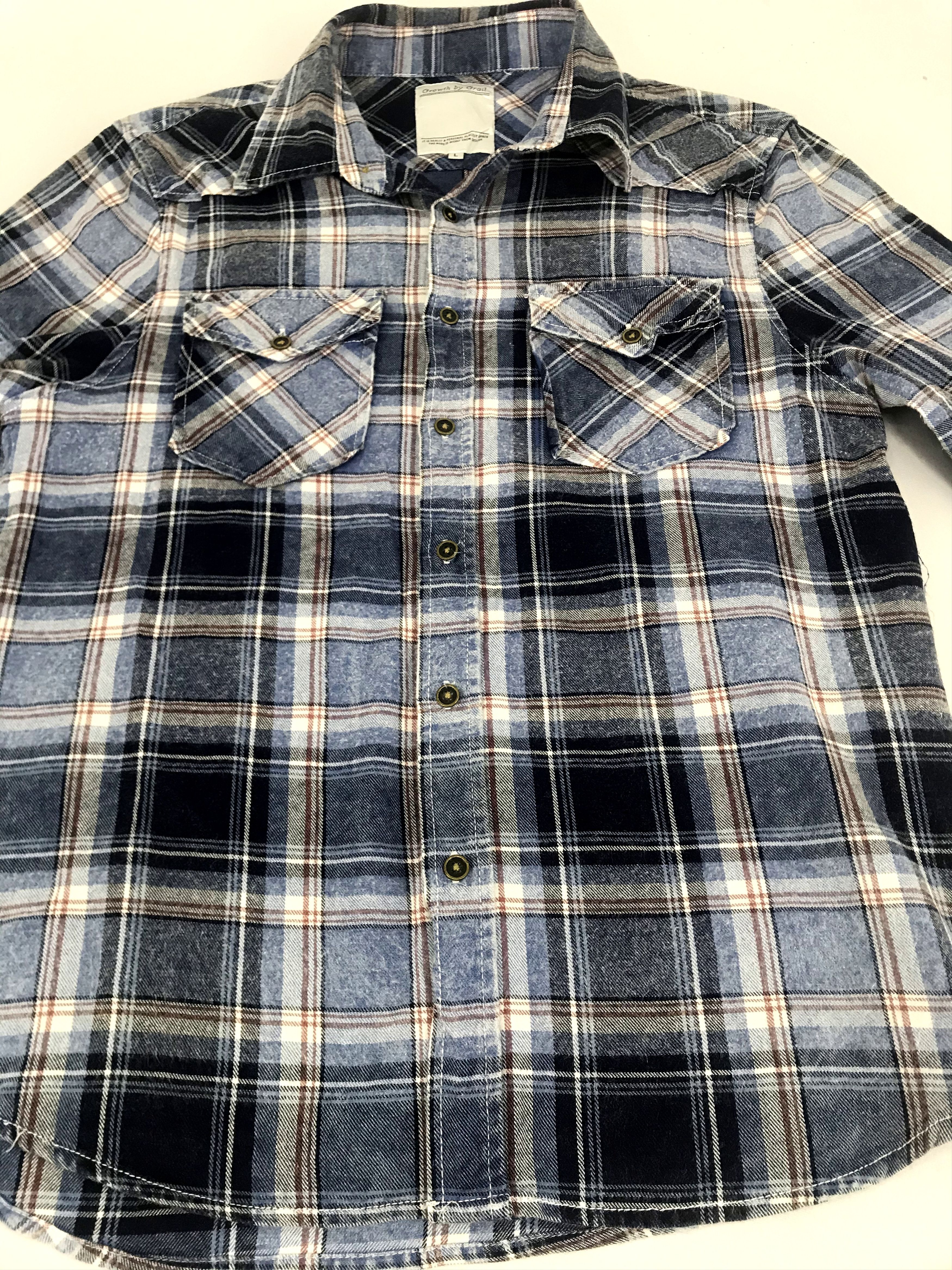 Japanese Brand Growth by Grail Flannel Shirt Double Pockets Plaid Check Size US M / EU 48-50 / 2 - 3 Thumbnail