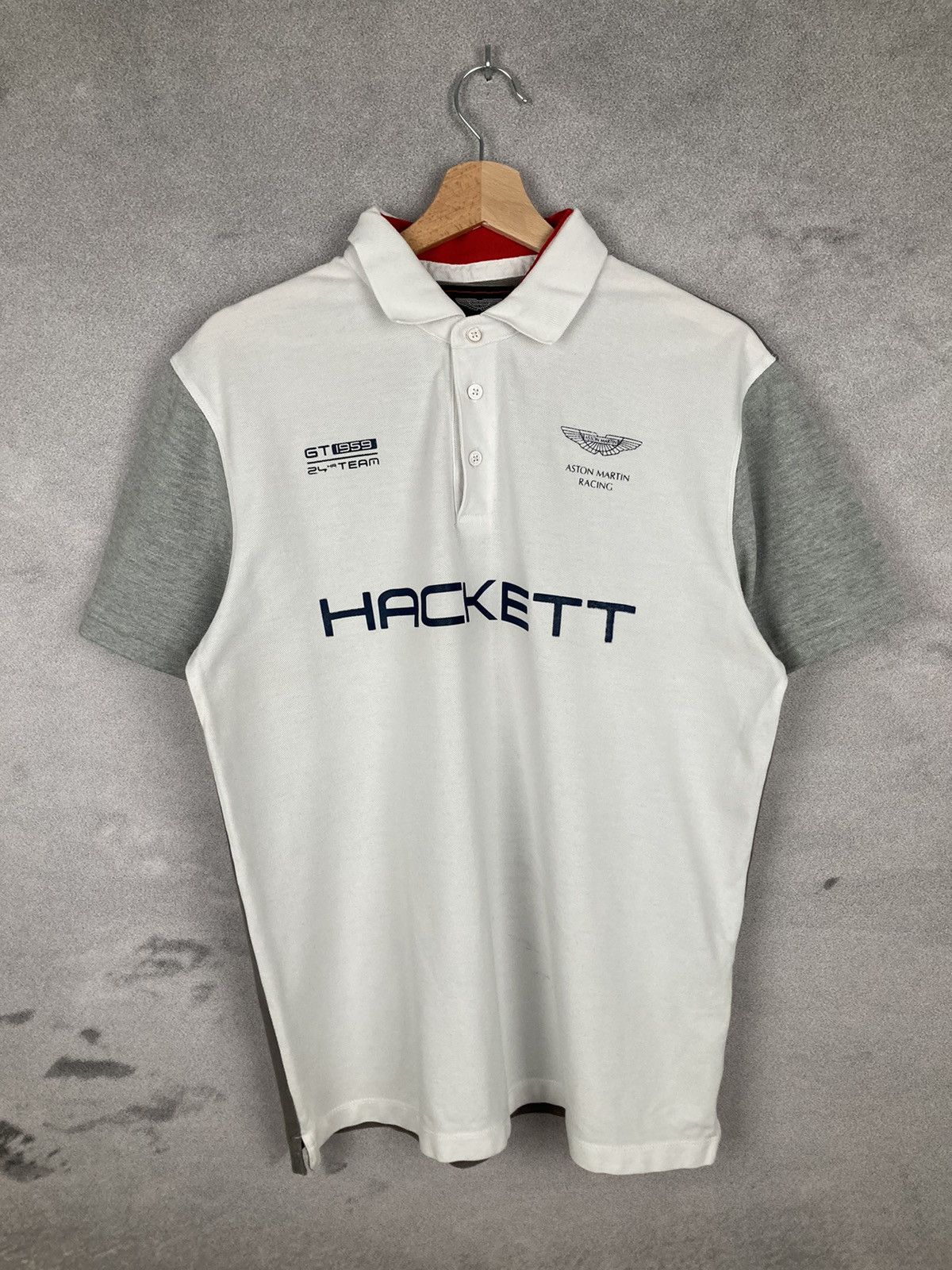 Hackett Vintage Aston Martin Racing Hackett Polo England Size US L / EU 52-54 / 3 - 1 Thumbnail