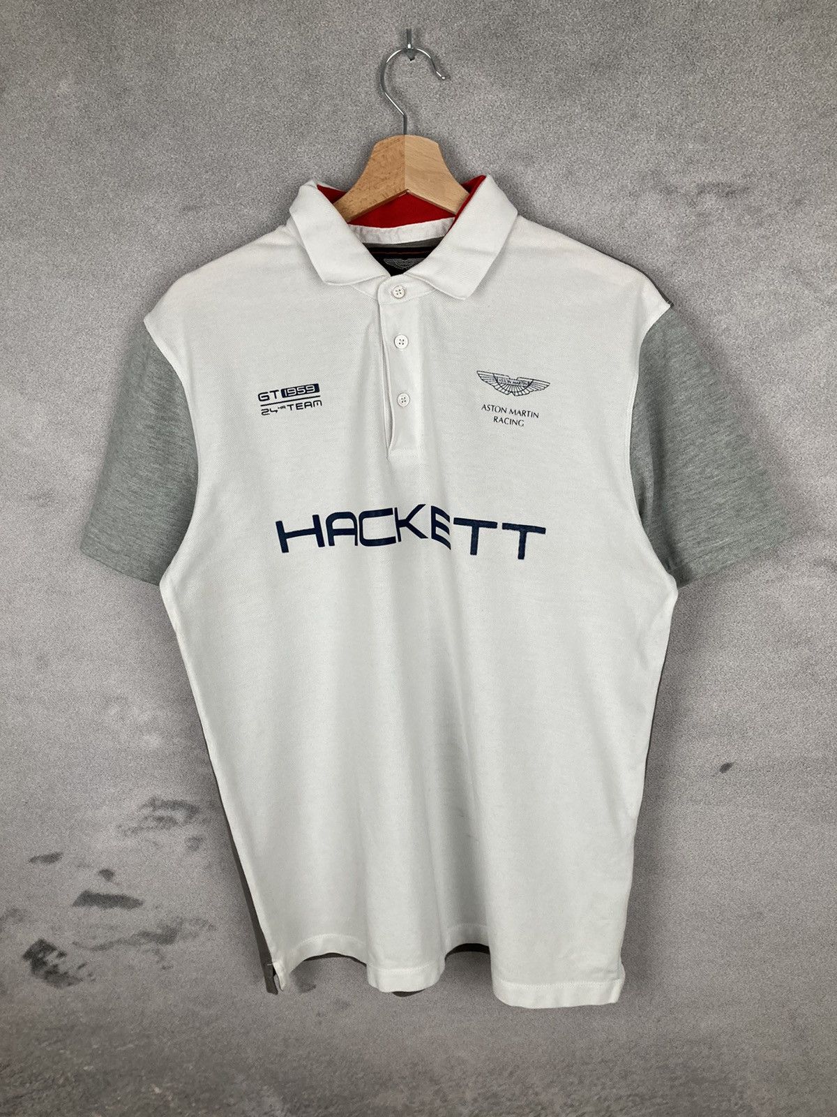 Hackett Vintage Aston Martin Racing Hackett Polo England Size US L / EU 52-54 / 3 - 2 Thumbnail
