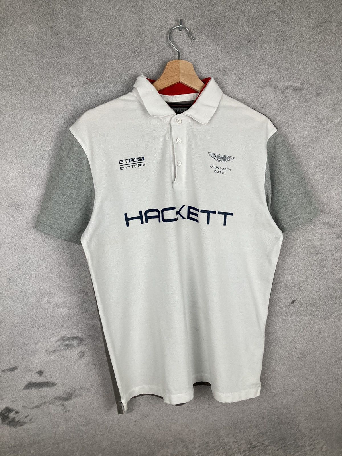Hackett Vintage Aston Martin Racing Hackett Polo England Size US L / EU 52-54 / 3 - 4 Thumbnail