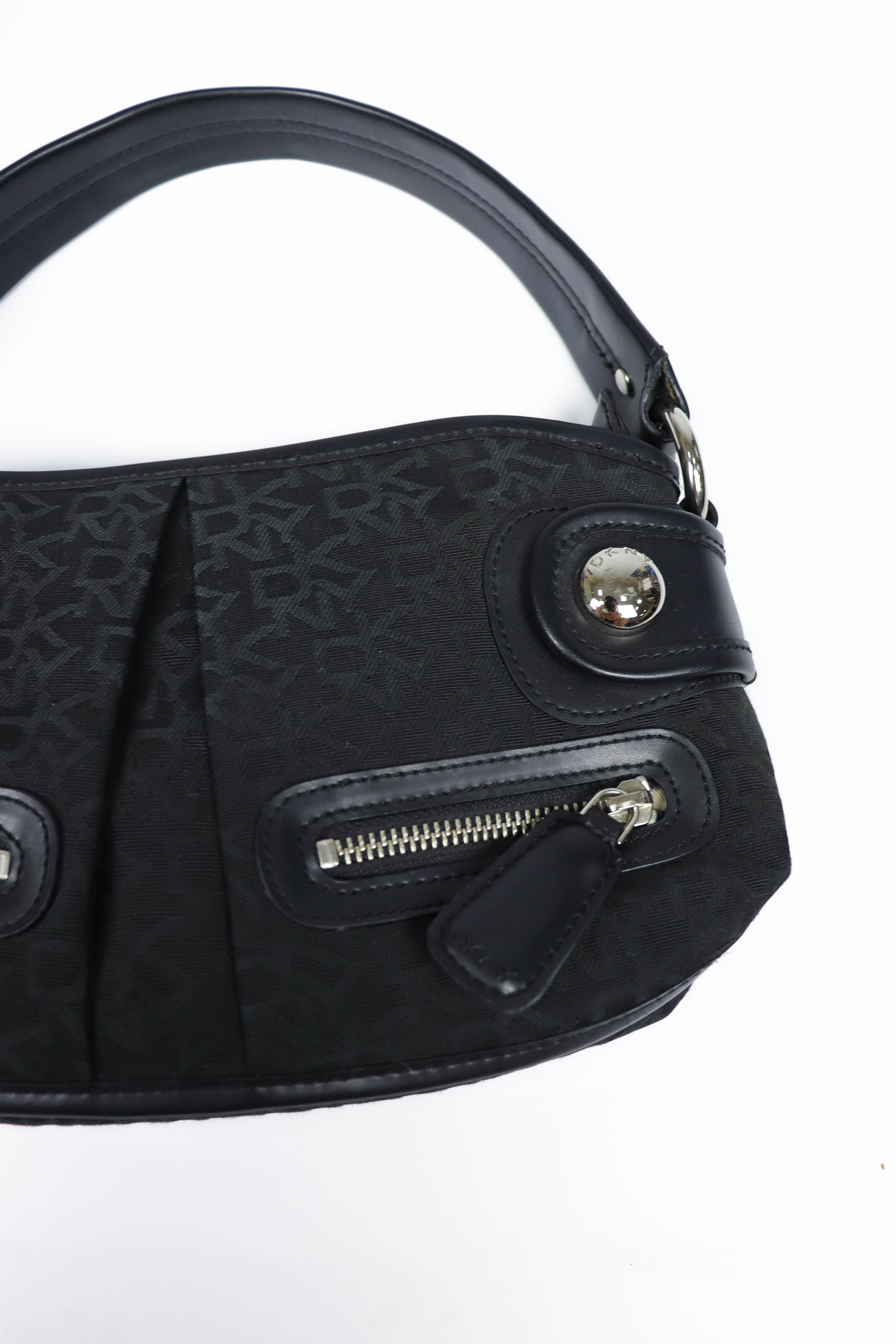 DKNY DKNY Donna Karan New York Black Monogram Small Hand Bag Size ONE SIZE - 3 Thumbnail