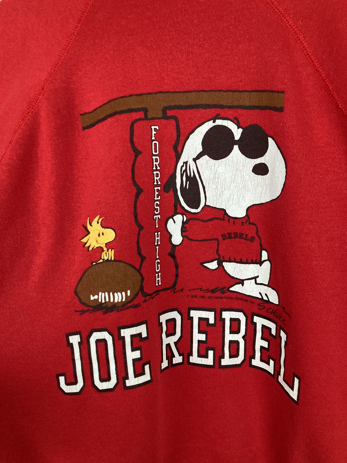 Vintage RARE Vintage 70s Snoopy Joe Rebel Artex Crewneck Movie Size US L / EU 52-54 / 3 - 3 Thumbnail