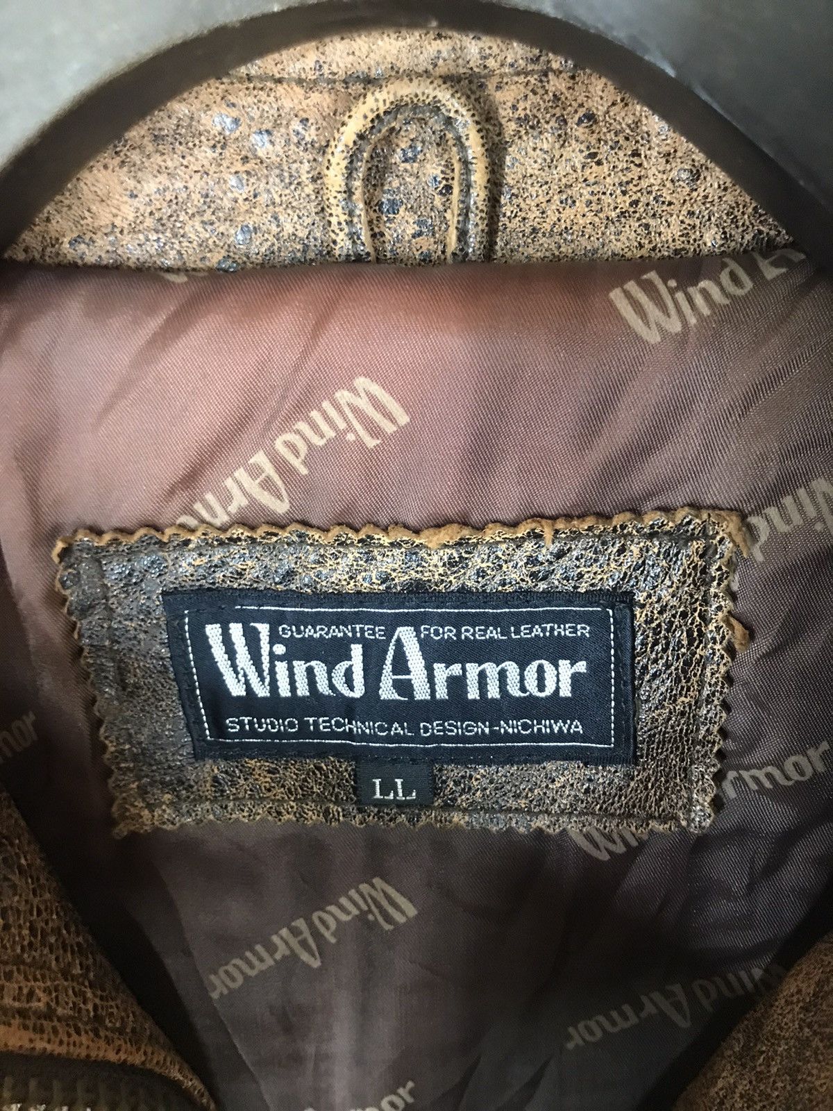 Vintage ‼️VTG WIND ARMOR REAL LEATHER JACKET NICE DESIGN‼️ Size US XL / EU 56 / 4 - 8 Thumbnail
