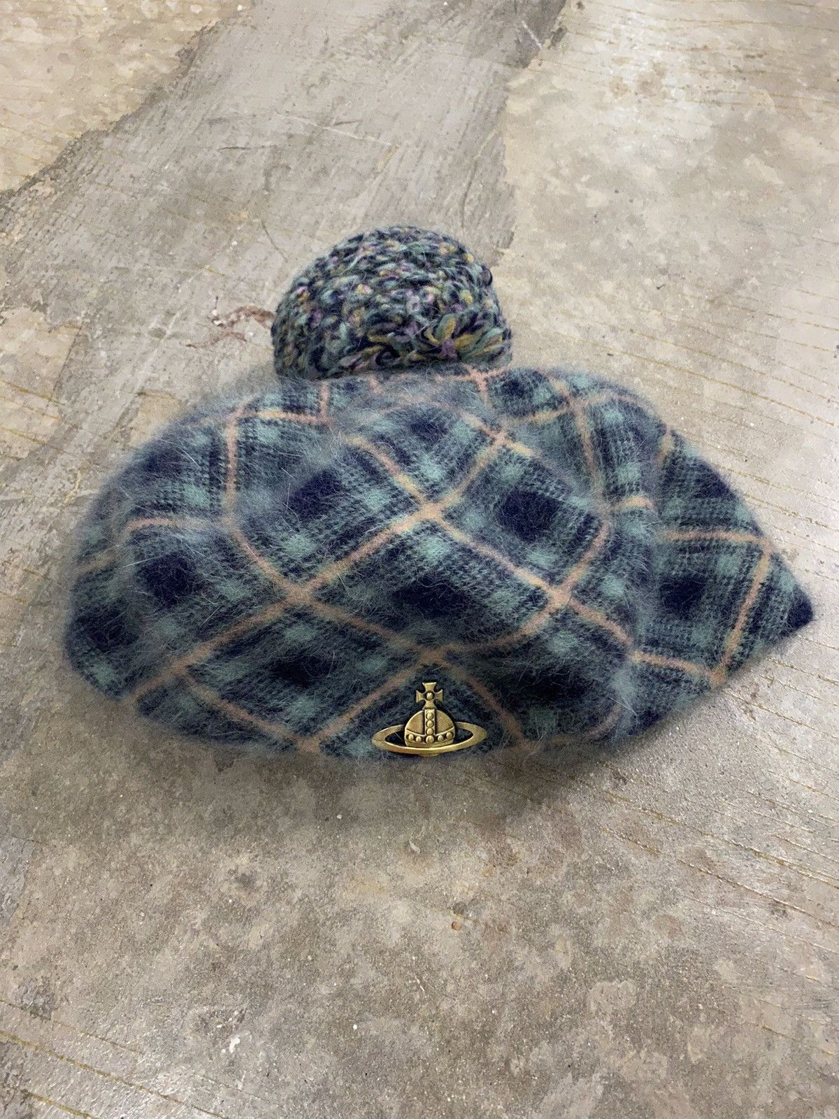 Vivienne Westwood Vtg Mohair checked hat Size ONE SIZE - 6 Thumbnail