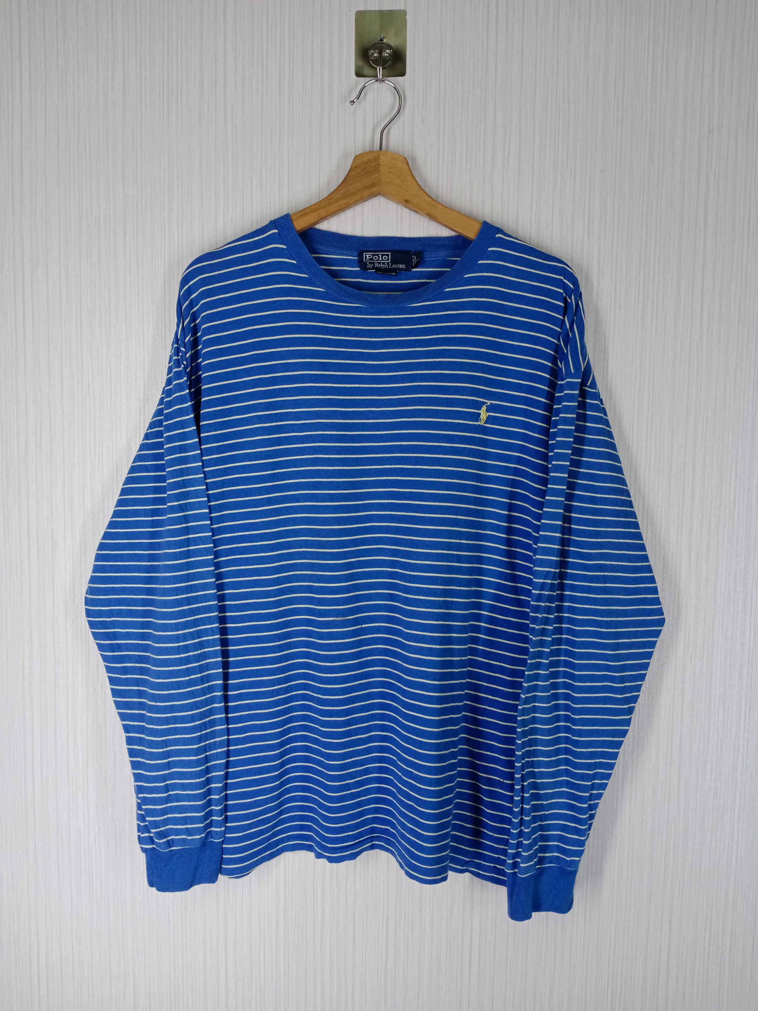 Polo Ralph Lauren Rare Vintage Polo Ralph Lauren Striped Long Sleeve Tshirt Size US L / EU 52-54 / 3 - 1 Thumbnail