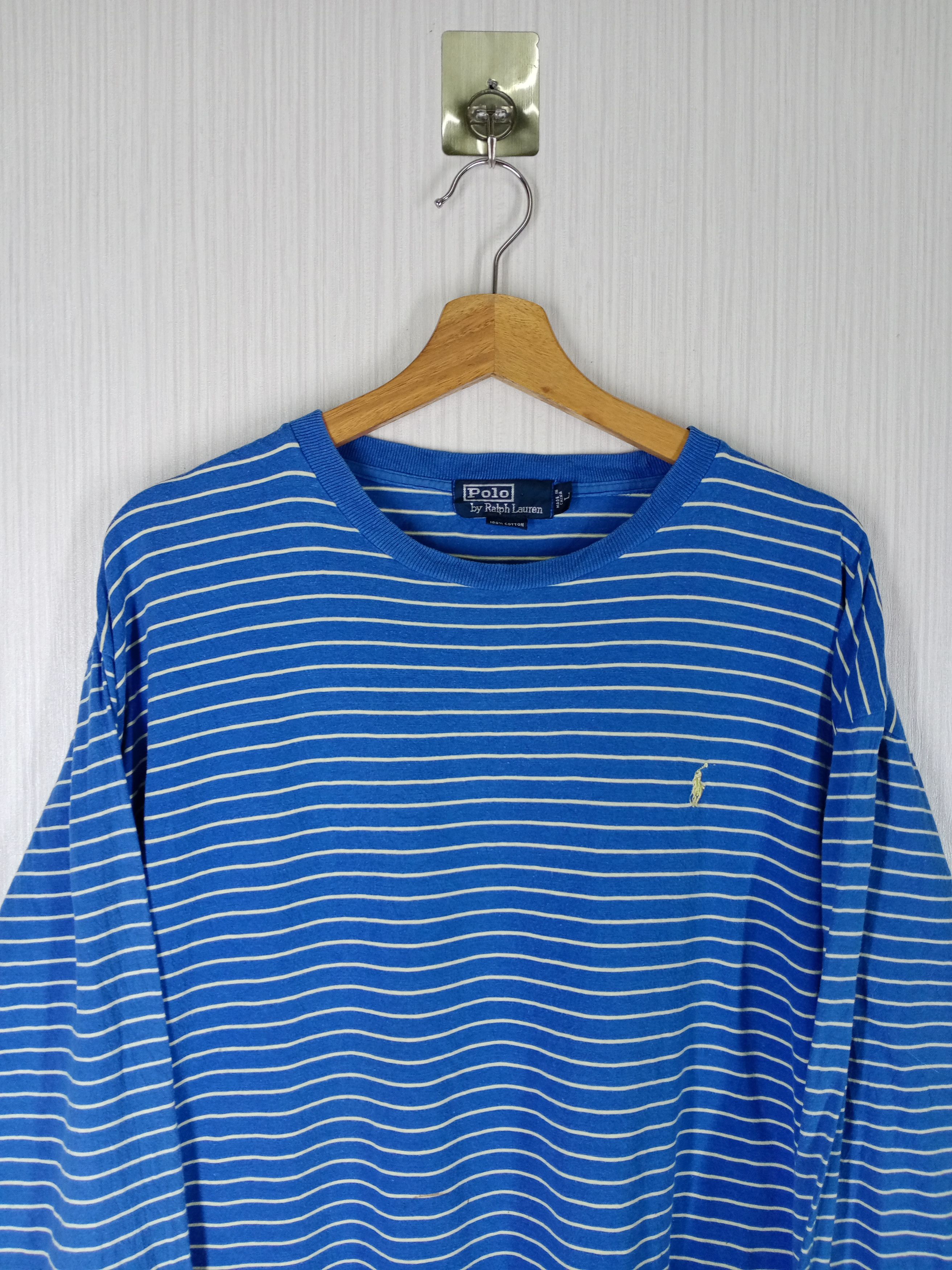 Polo Ralph Lauren Rare Vintage Polo Ralph Lauren Striped Long Sleeve Tshirt Size US L / EU 52-54 / 3 - 6 Thumbnail