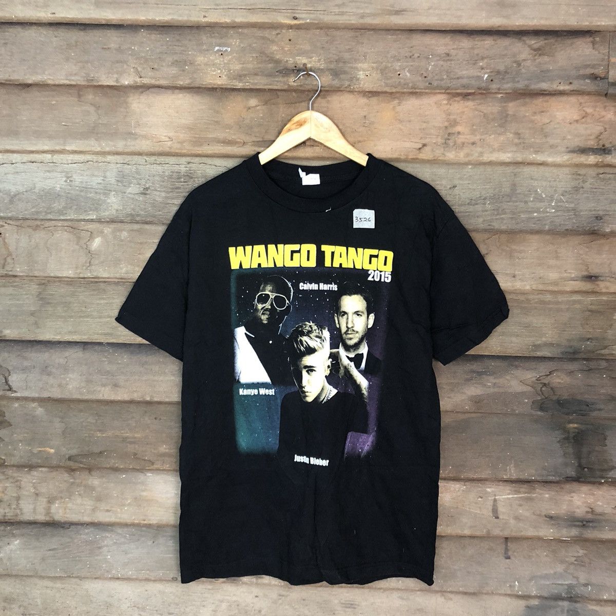 image of Band Tees Dl Wango Tango Kenye West Black Short Sleeve Tshirt 3526, Men's (Size Medium)