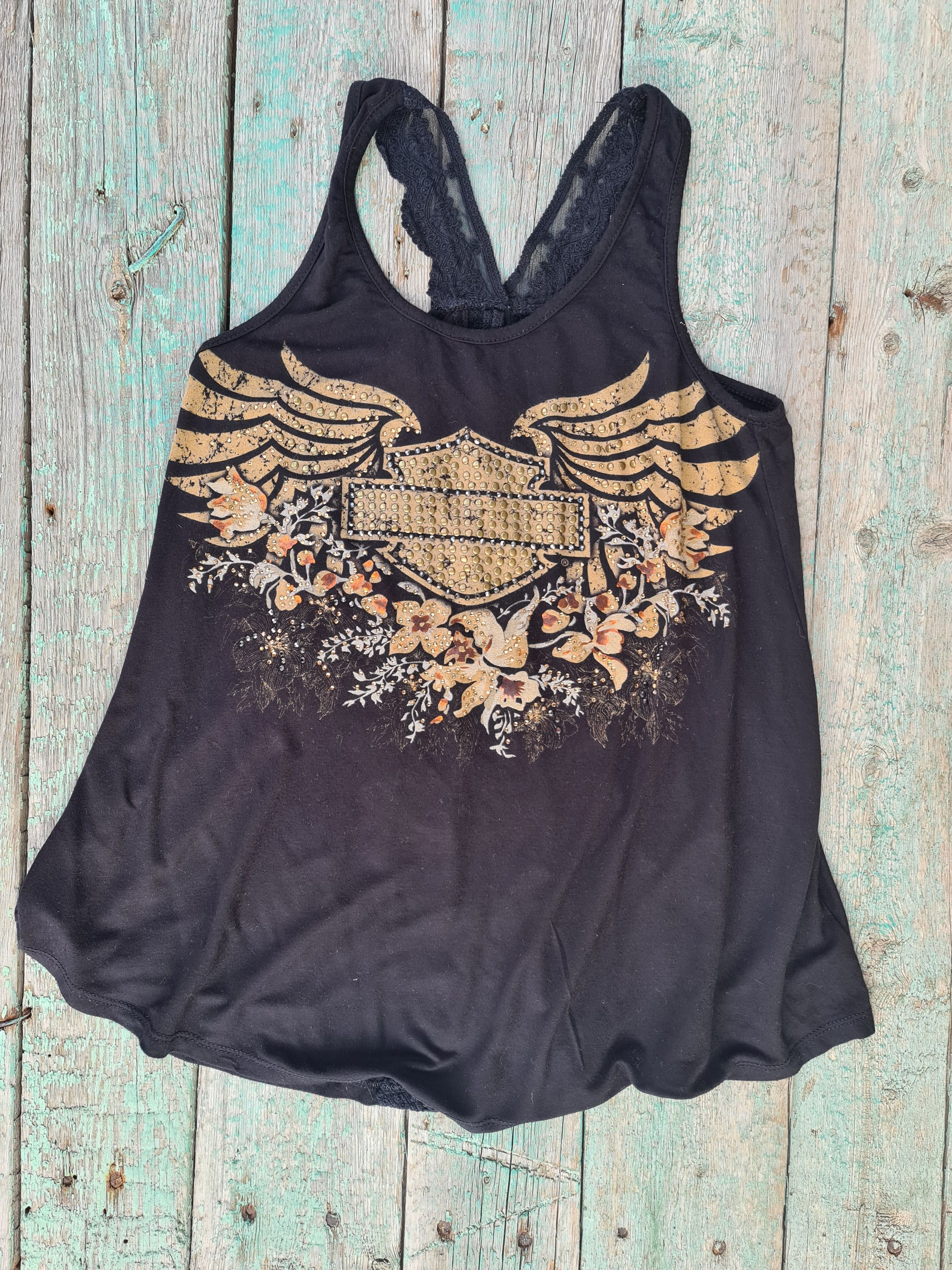 Harley Davidson Harley Davidson Motorcycle Wings Graphic Sleeveless Tank Size S / US 4 / IT 40 - 1 Thumbnail