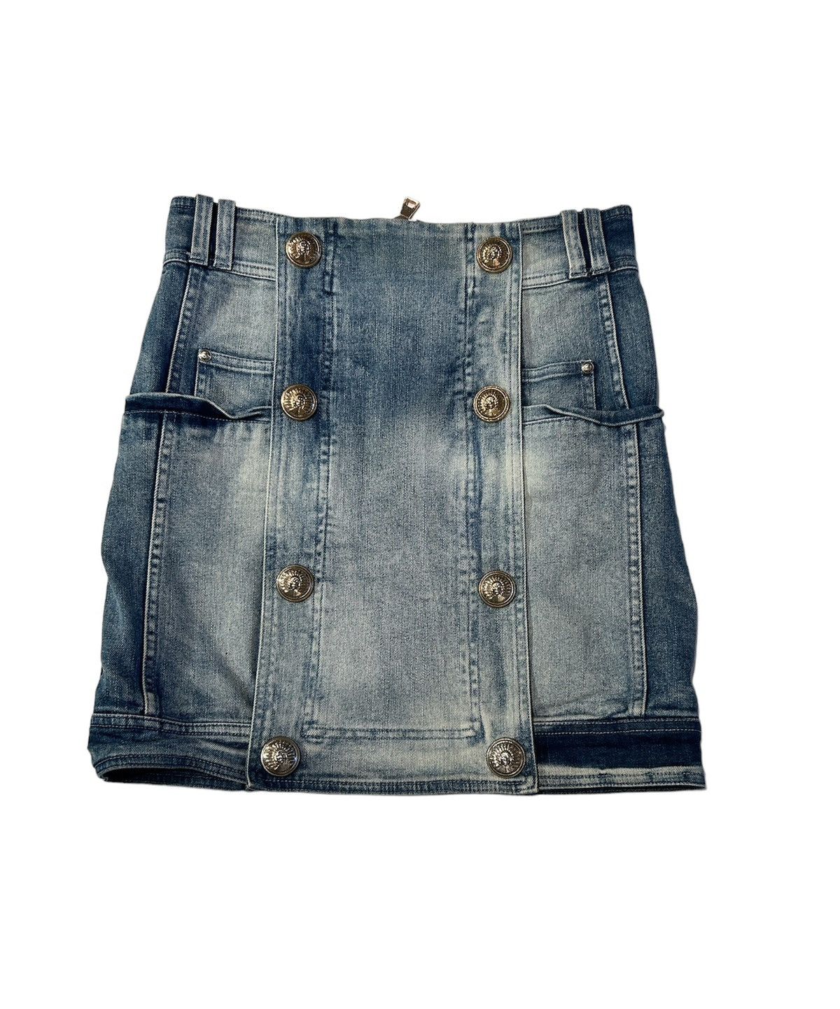 Balmain denim mini skirt