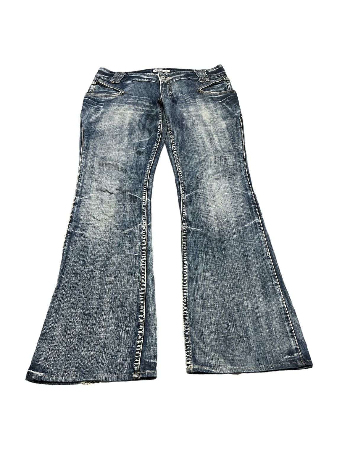 Japanese Brand × Michel Klein FLARED💥MK MICHEL KLEIN HOMME DISTRESSED DENIM PANT Size US 32 / EU 48 - 2 Thumbnail