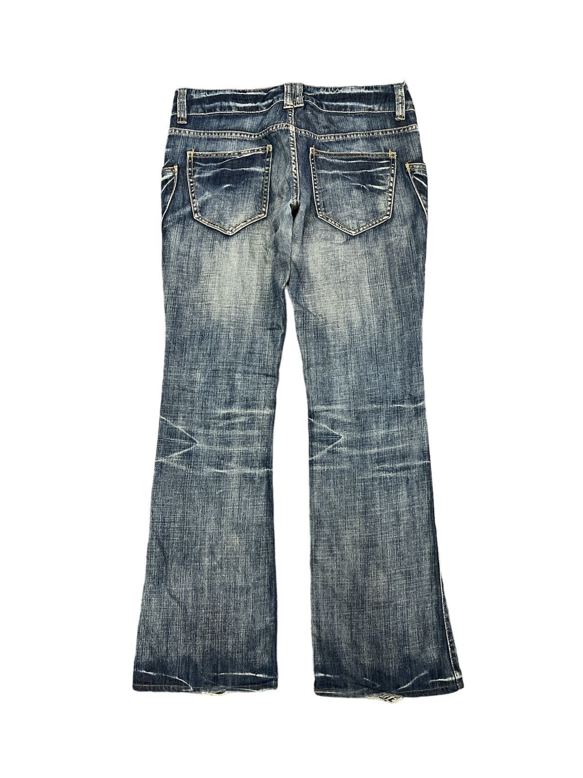 Japanese Brand × Michel Klein FLARED💥MK MICHEL KLEIN HOMME DISTRESSED DENIM PANT Size US 32 / EU 48 - 6 Thumbnail