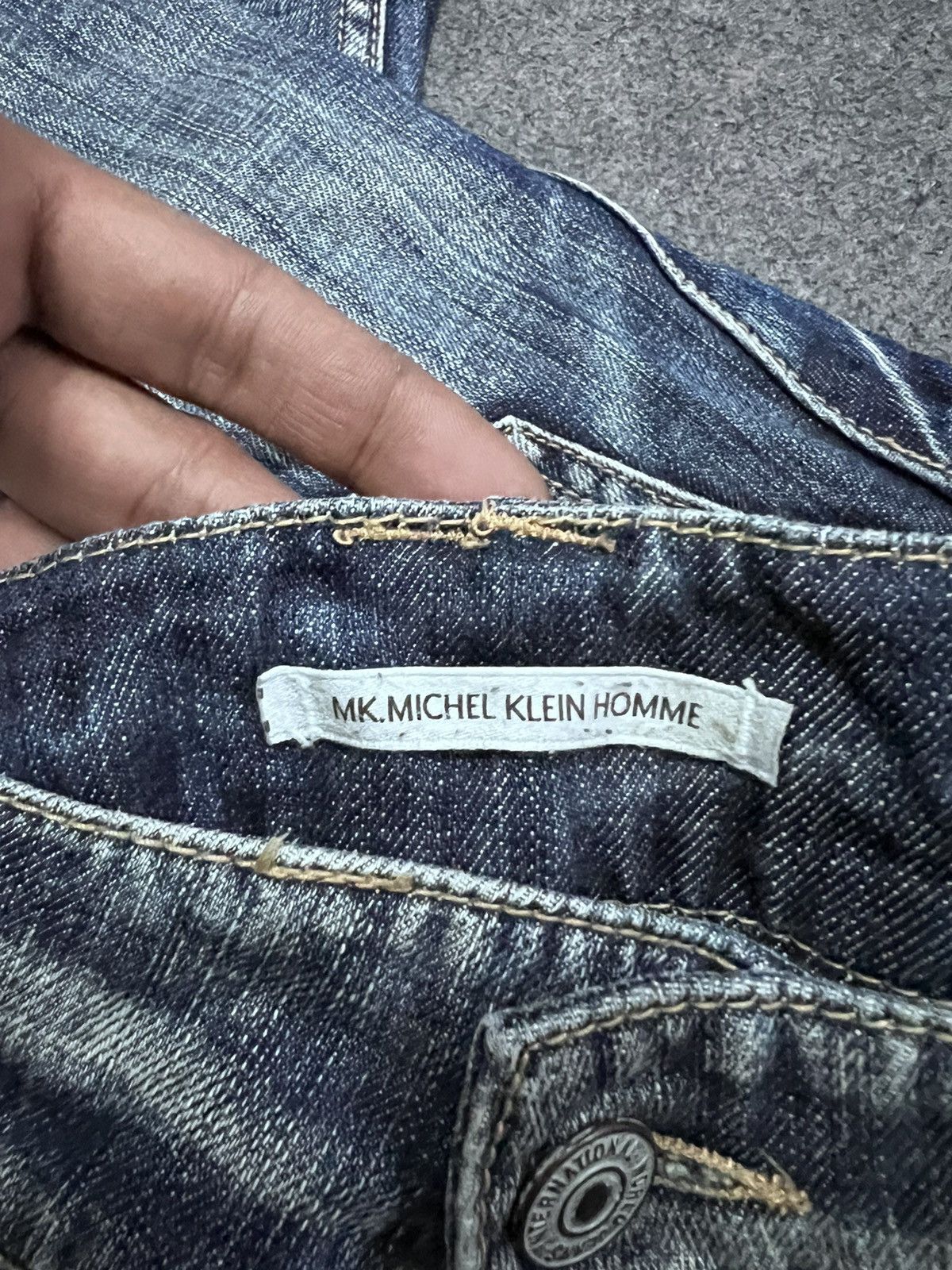 Japanese Brand × Michel Klein FLARED💥MK MICHEL KLEIN HOMME DISTRESSED DENIM PANT Size US 32 / EU 48 - 7 Thumbnail