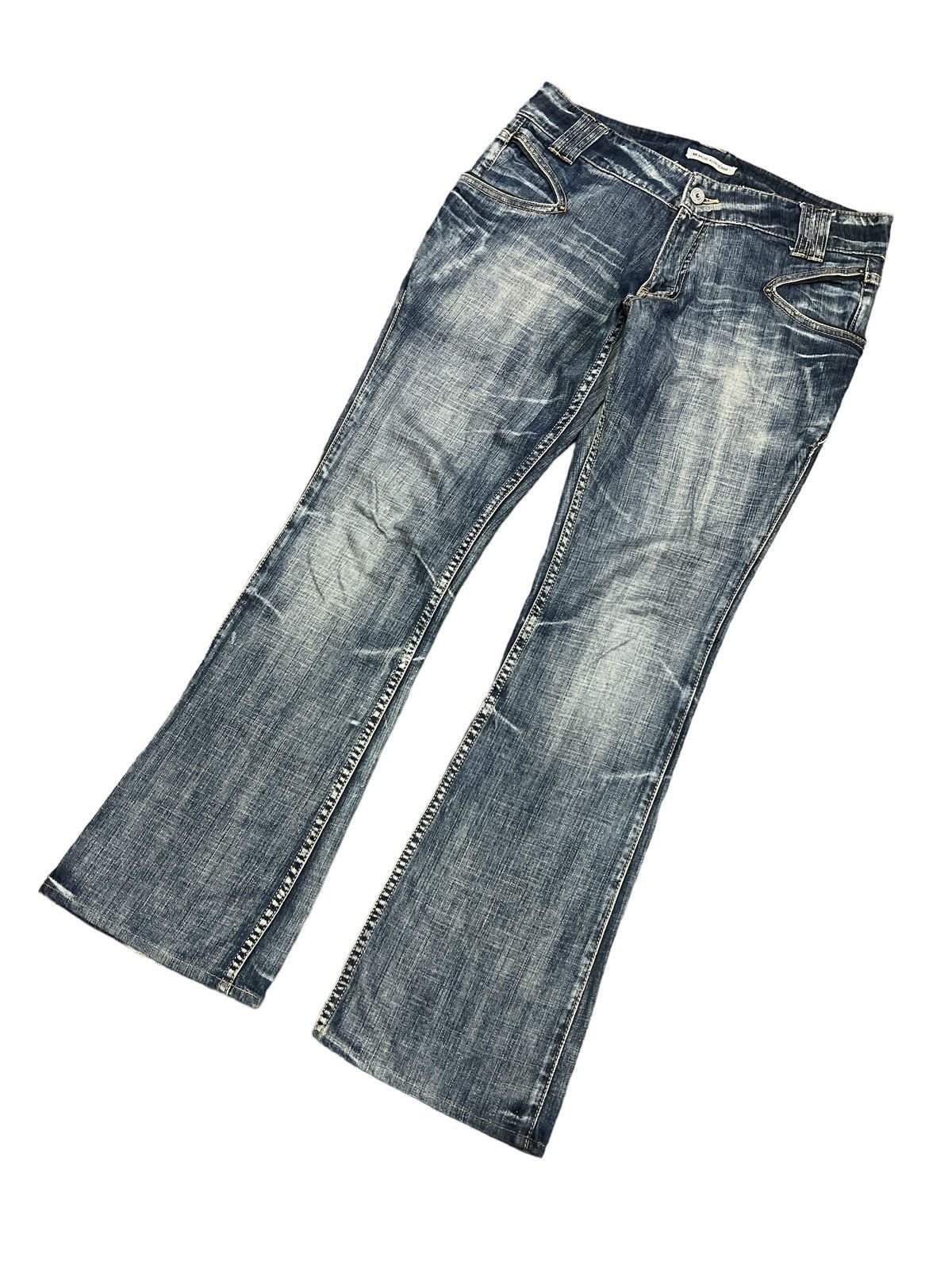 Japanese Brand × Michel Klein FLARED💥MK MICHEL KLEIN HOMME DISTRESSED DENIM PANT Size US 32 / EU 48 - 5 Thumbnail