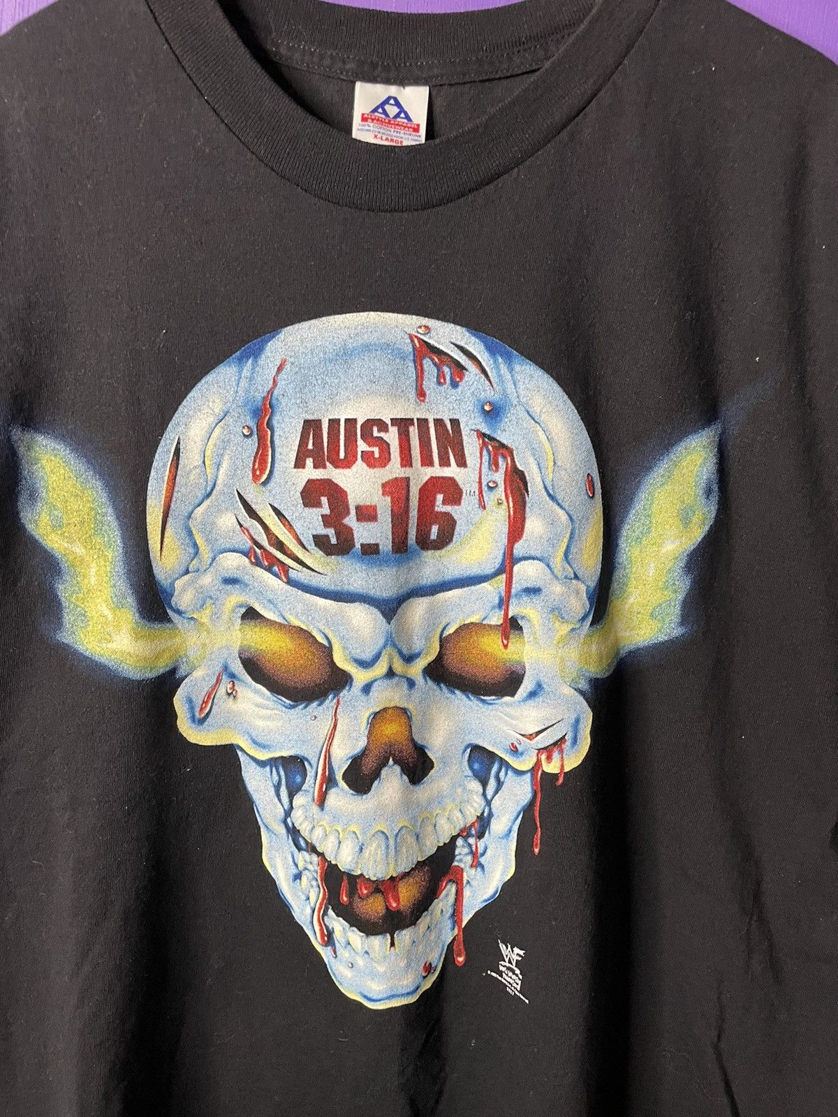 Vintage × WWF Vintage 90s Stone cold Austin 3:16 blood t-shirt Size US XL / EU 56 / 4 - 3 Thumbnail
