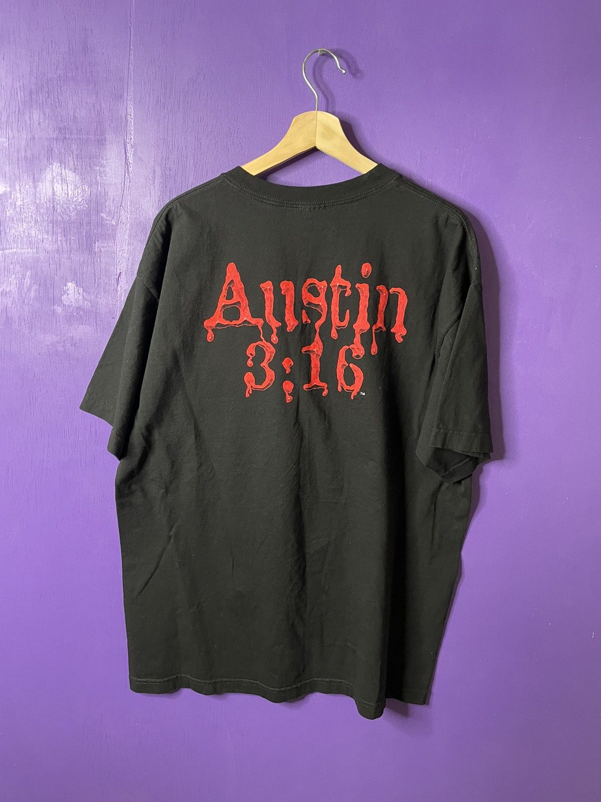 Vintage × WWF Vintage 90s Stone cold Austin 3:16 blood t-shirt Size US XL / EU 56 / 4 - 2 Thumbnail