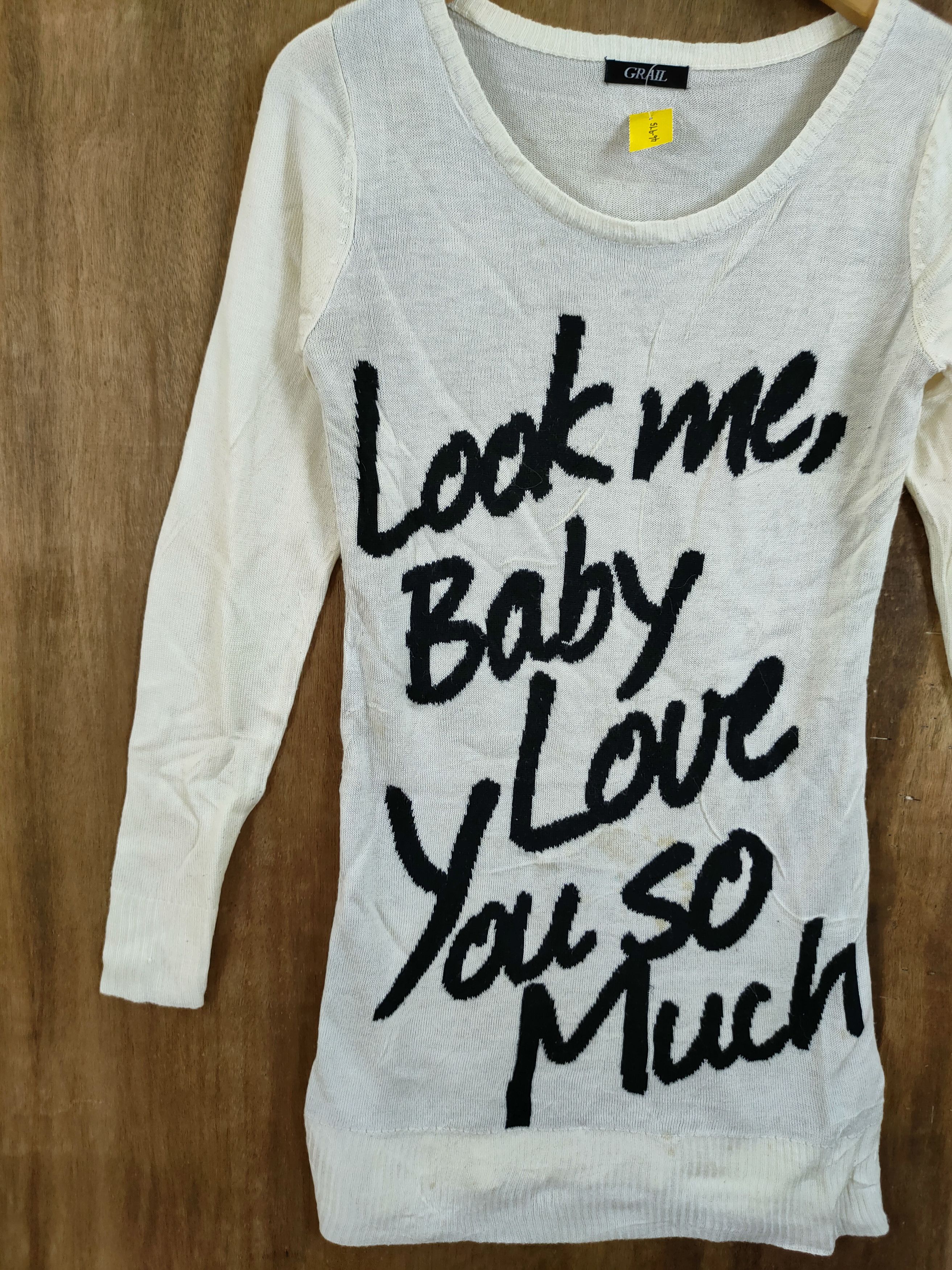 Vintage D Grail look me baby long knitwear japan #46-975 Size US S / EU 44-46 / 1 - 2 Thumbnail