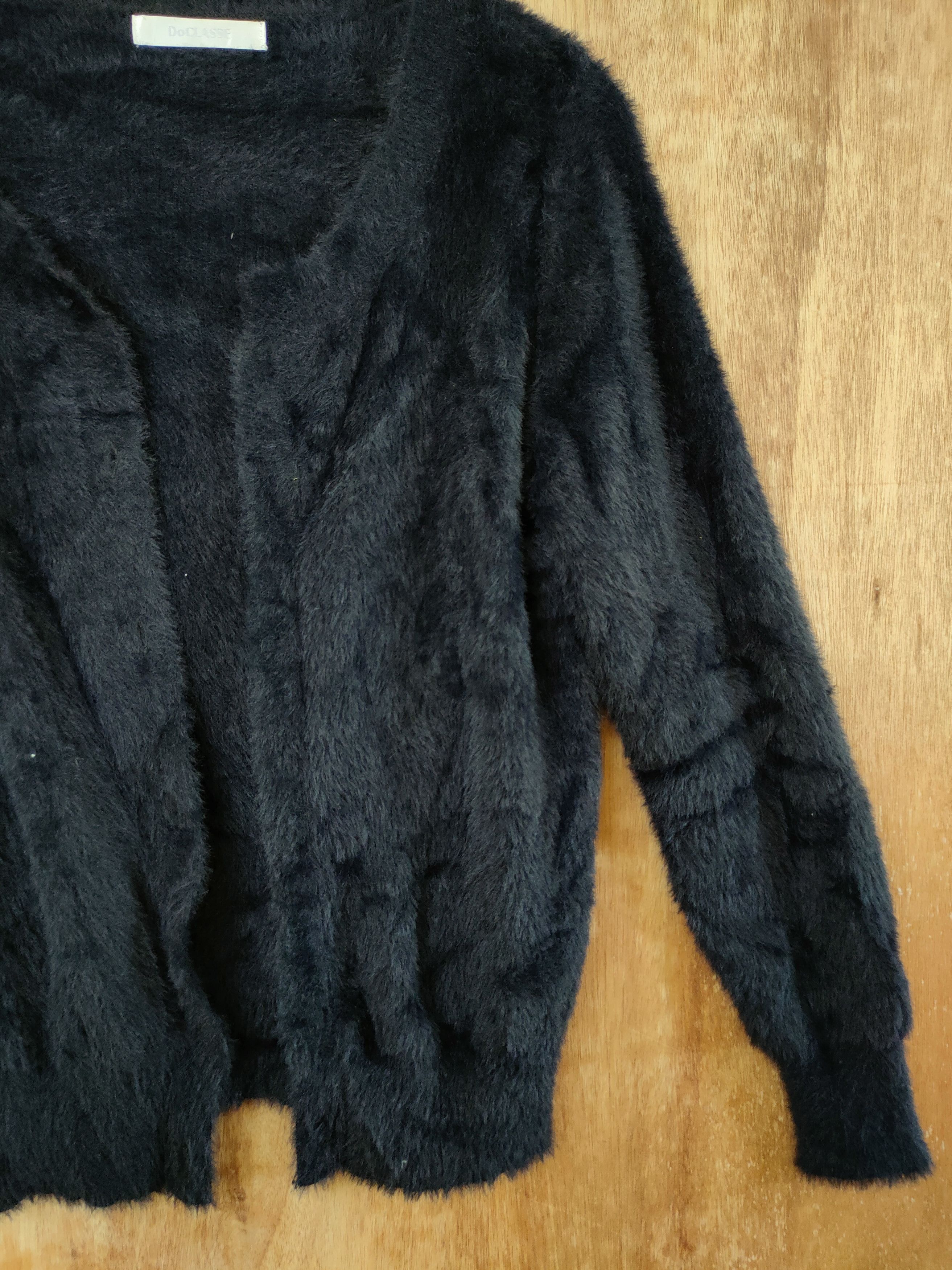 Aran Crafts D Do Classe mohair knitwear cardigan fur black soft #46-458 Size US S / EU 44-46 / 1 - 3 Thumbnail
