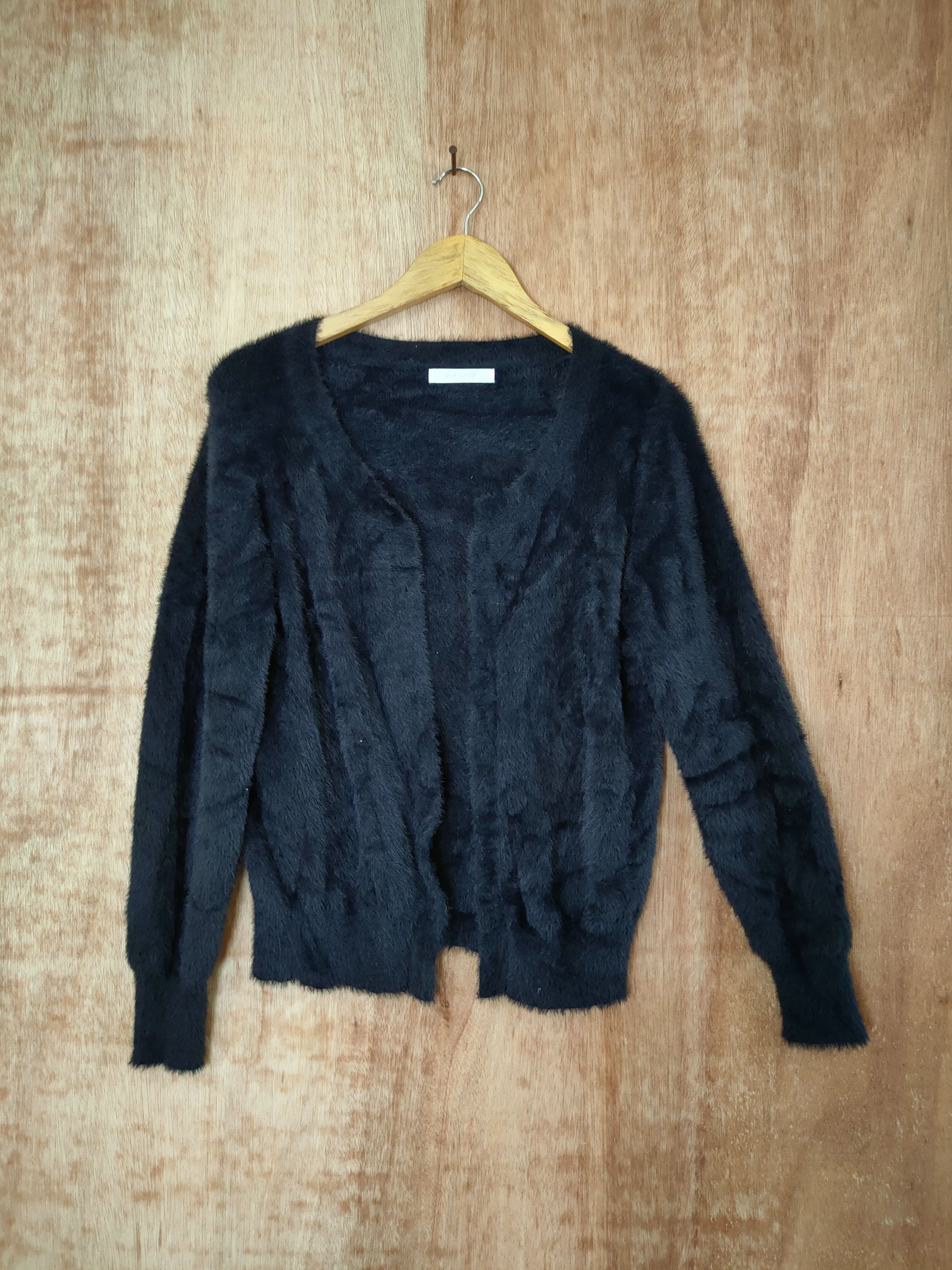 Aran Crafts D Do Classe mohair knitwear cardigan fur black soft #46-458 Size US S / EU 44-46 / 1 - 1 Thumbnail