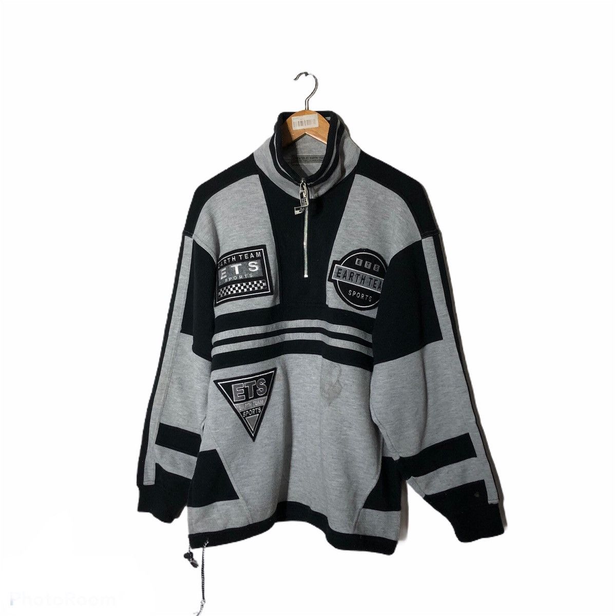 Japanese Brand EARTH TEAM SPORTS HALF ZIPPER SWEATSHIRT Size US L / EU 52-54 / 3 - 1 Thumbnail