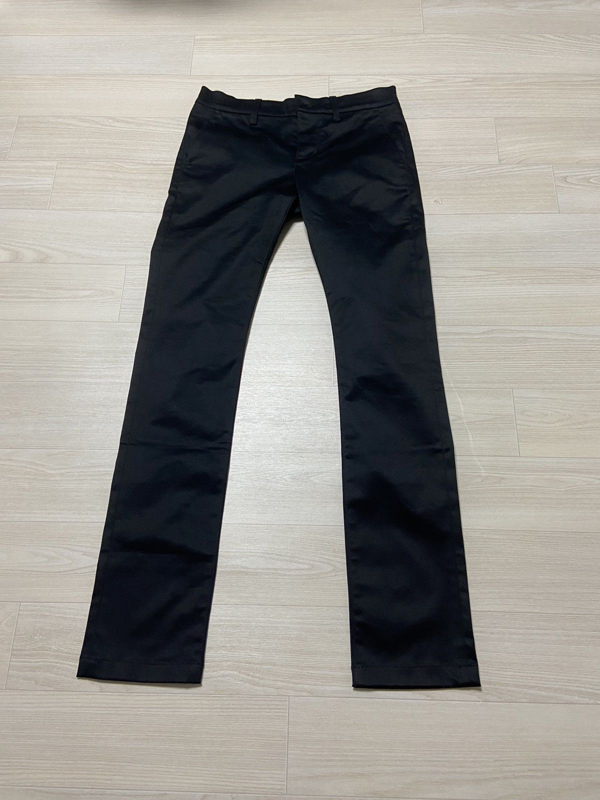 image of Saint Laurent Paris 28 Saint Laurent Trouser-Like Cotton Black Pants Jeans, Men's