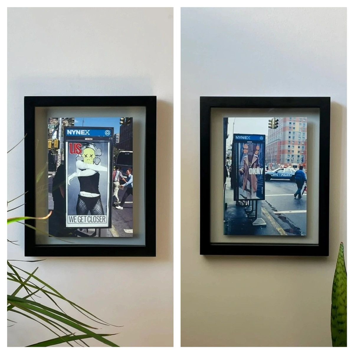 image of Set Of 2 - Kaws Acrylic On Advertising Posters in Black, Men's