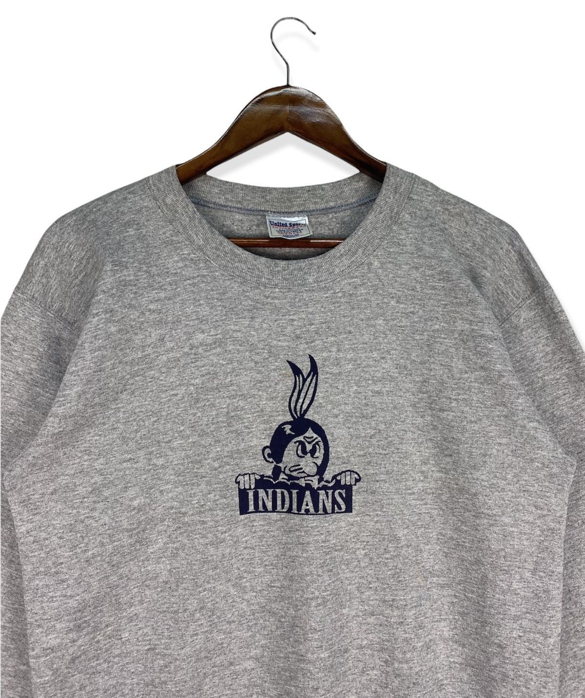 MLB Vintage 90s MLB Indians Sweatshirt Size US M / EU 48-50 / 2 - 2 Thumbnail