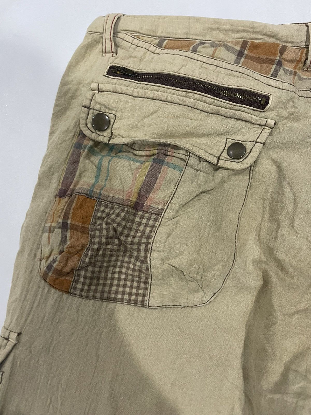 Japanese Brand Grail💥Vintage Japanese Drug Store's Patchwork Cargo Pants Size US 36 / EU 52 - 15 Thumbnail