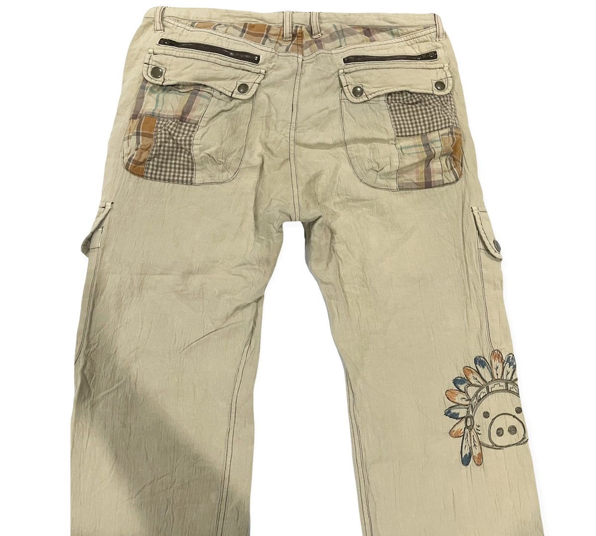 Japanese Brand Grail💥Vintage Japanese Drug Store's Patchwork Cargo Pants Size US 36 / EU 52 - 7 Thumbnail