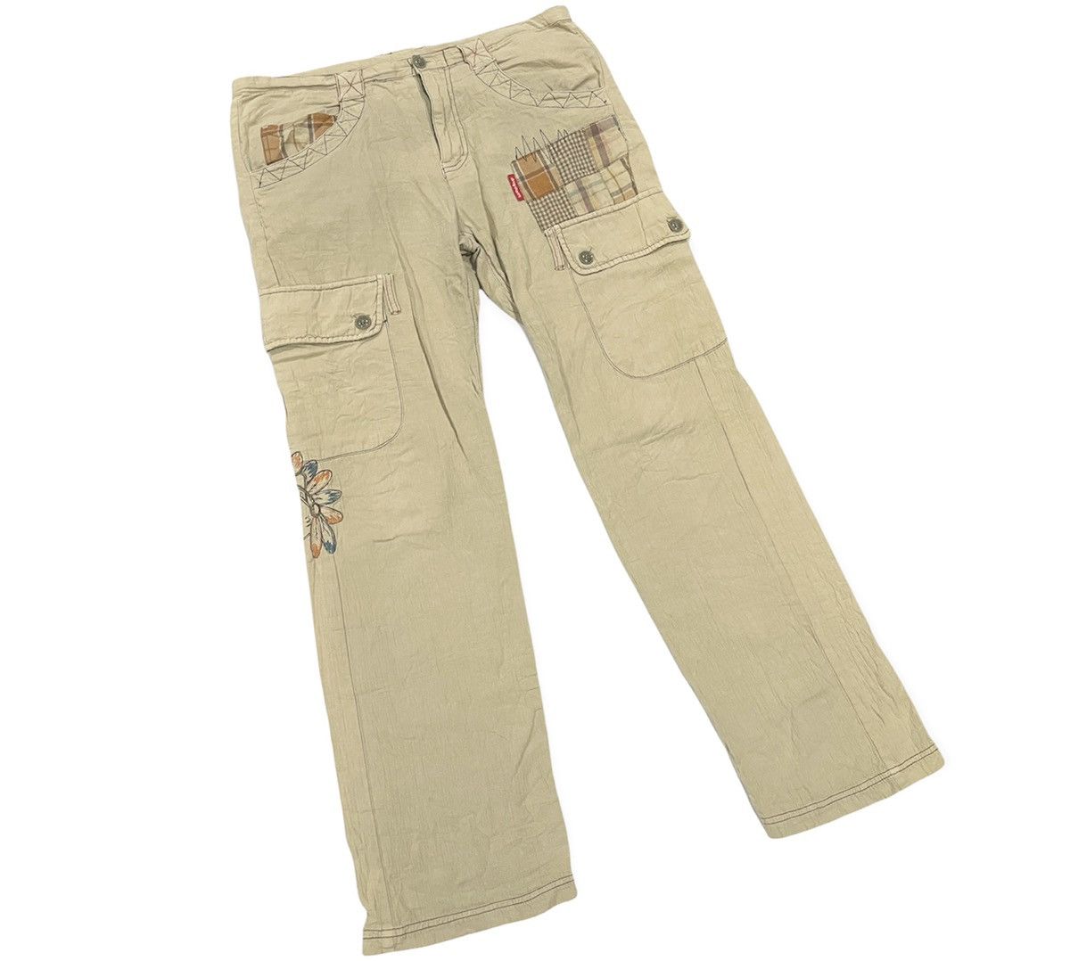Japanese Brand Grail💥Vintage Japanese Drug Store's Patchwork Cargo Pants Size US 36 / EU 52 - 3 Thumbnail