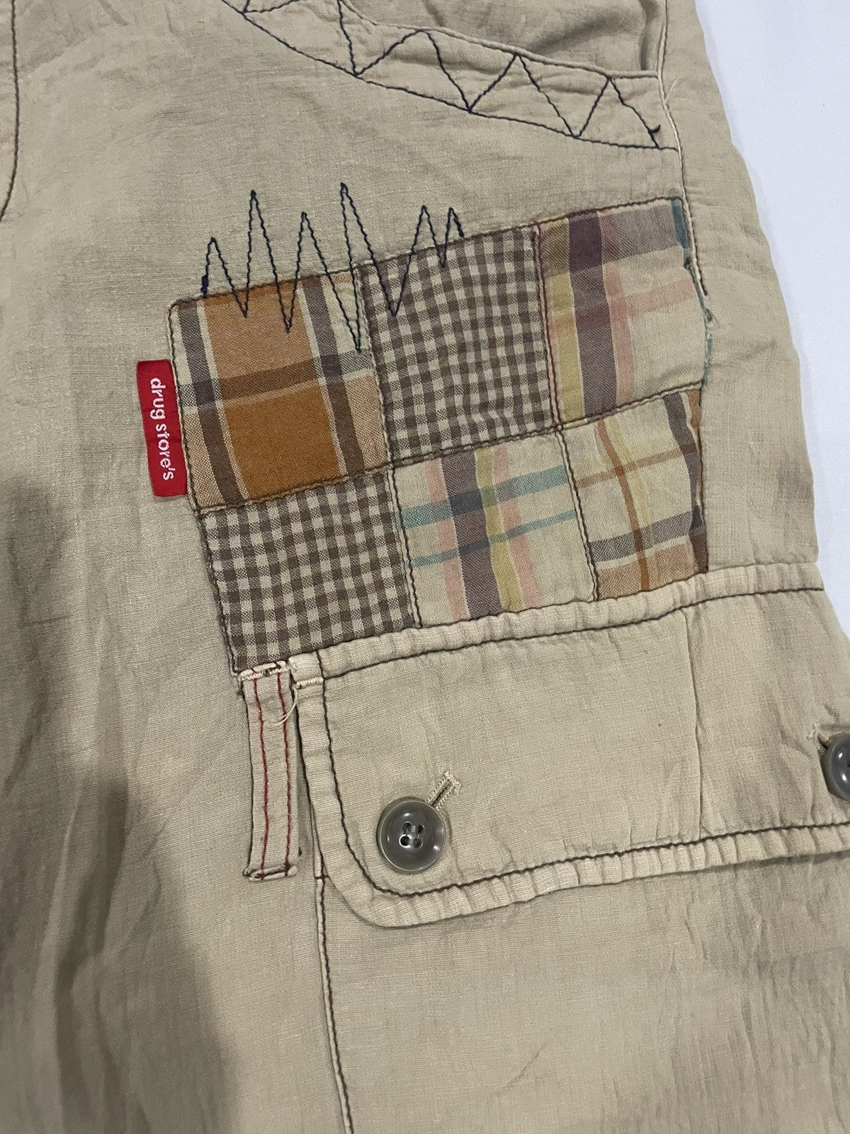 Japanese Brand Grail💥Vintage Japanese Drug Store's Patchwork Cargo Pants Size US 36 / EU 52 - 10 Thumbnail