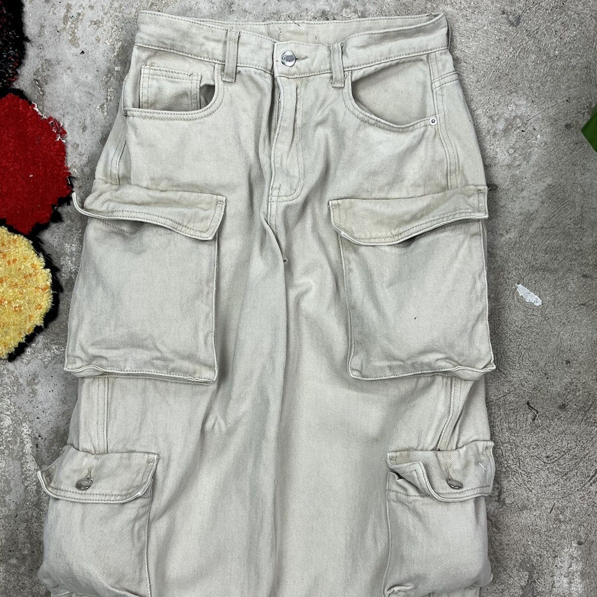 Japanese Brand BAGGY MULTIPOCKET BONDAGE UTILITY CARGO PANTS Y2K - № 3023 Size US 32 / EU 48 - 7 Thumbnail