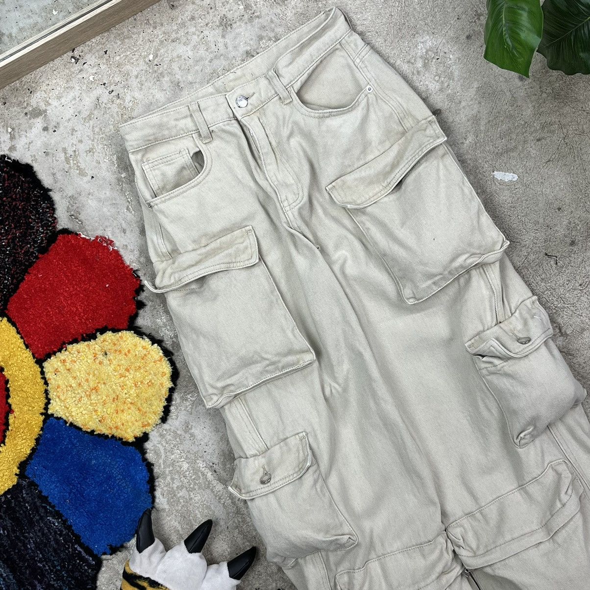Japanese Brand BAGGY MULTIPOCKET BONDAGE UTILITY CARGO PANTS Y2K - № 3023 Size US 32 / EU 48 - 8 Thumbnail