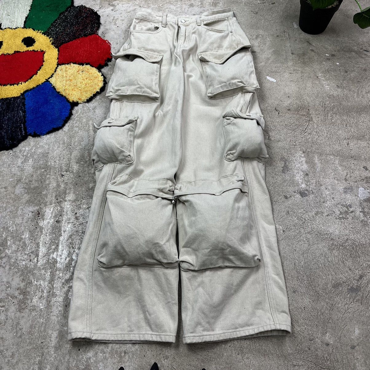 Japanese Brand BAGGY MULTIPOCKET BONDAGE UTILITY CARGO PANTS Y2K - № 3023 Size US 32 / EU 48 - 2 Thumbnail