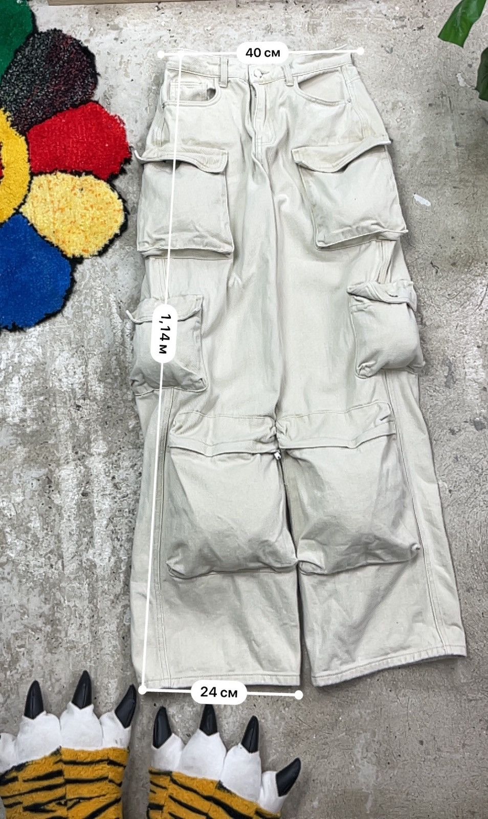 Japanese Brand BAGGY MULTIPOCKET BONDAGE UTILITY CARGO PANTS Y2K - № 3023 Size US 32 / EU 48 - 9 Thumbnail