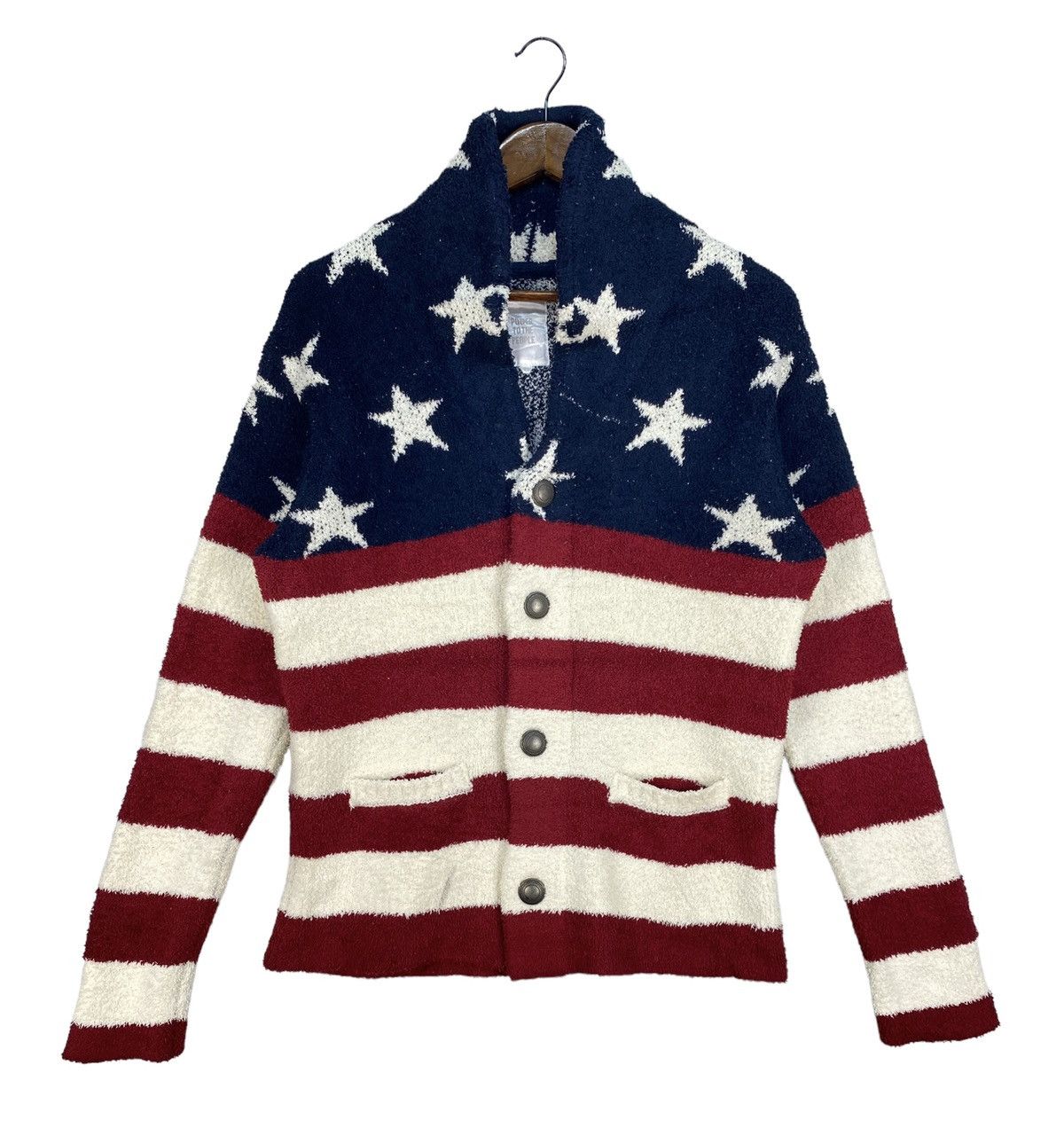 Vintage Power To The People USA Flag Fleece Knitwear Size US M / EU 48-50 / 2 - 1 Thumbnail
