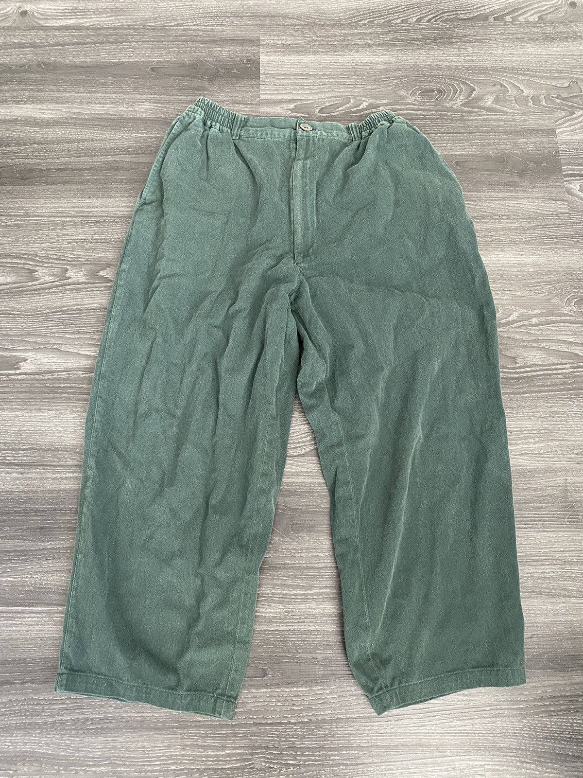 Pre-owned Comme Des Garçons Homme Deux Ss1994 Wide Trousers In Green
