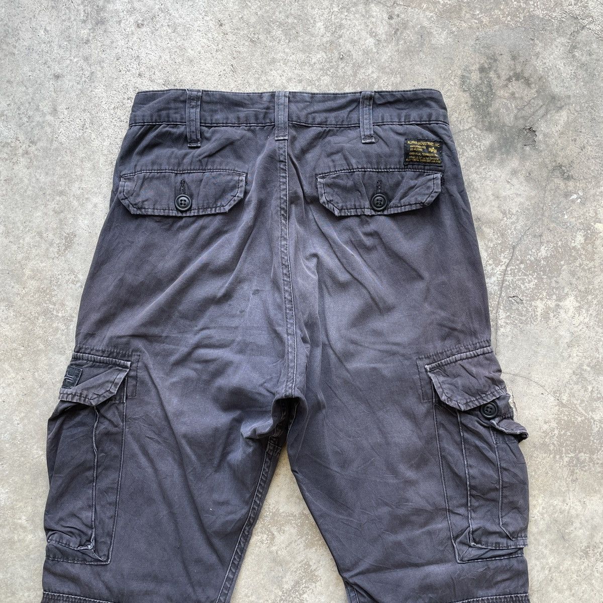Alpha Industries Vtg ALPHA INDUSTRIES Faded Multipocket Tactical Cargo Pants Size US 29 - 9 Thumbnail