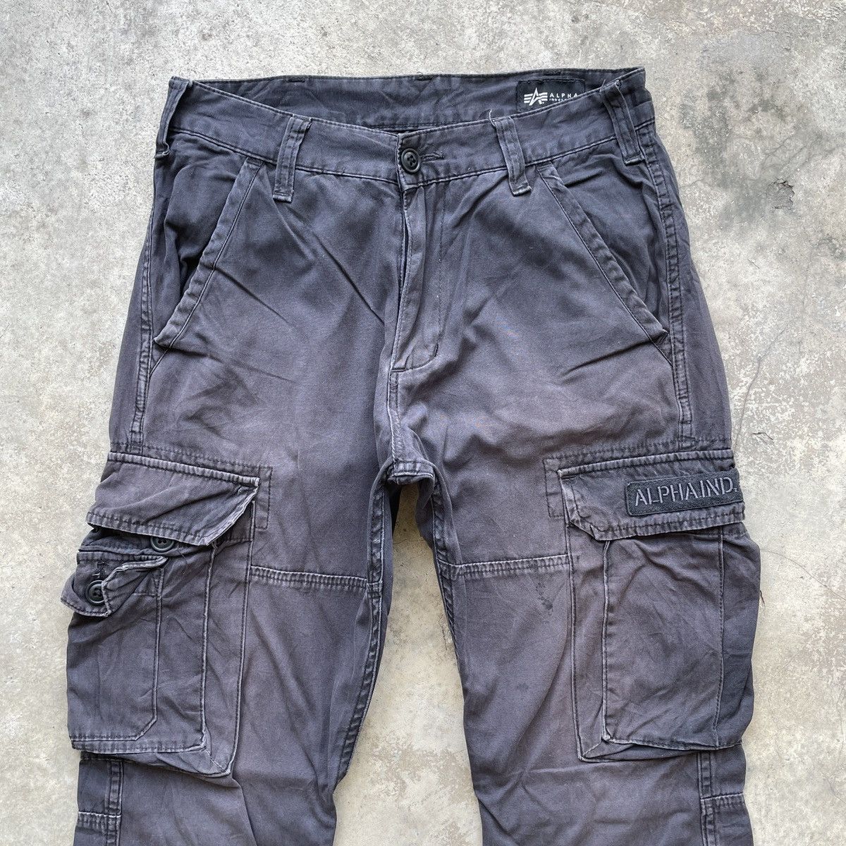 Alpha Industries Vtg ALPHA INDUSTRIES Faded Multipocket Tactical Cargo Pants Size US 29 - 2 Thumbnail