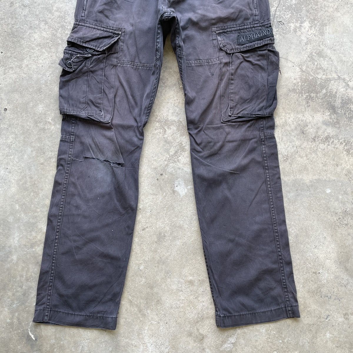 Alpha Industries Vtg ALPHA INDUSTRIES Faded Multipocket Tactical Cargo Pants Size US 29 - 5 Thumbnail