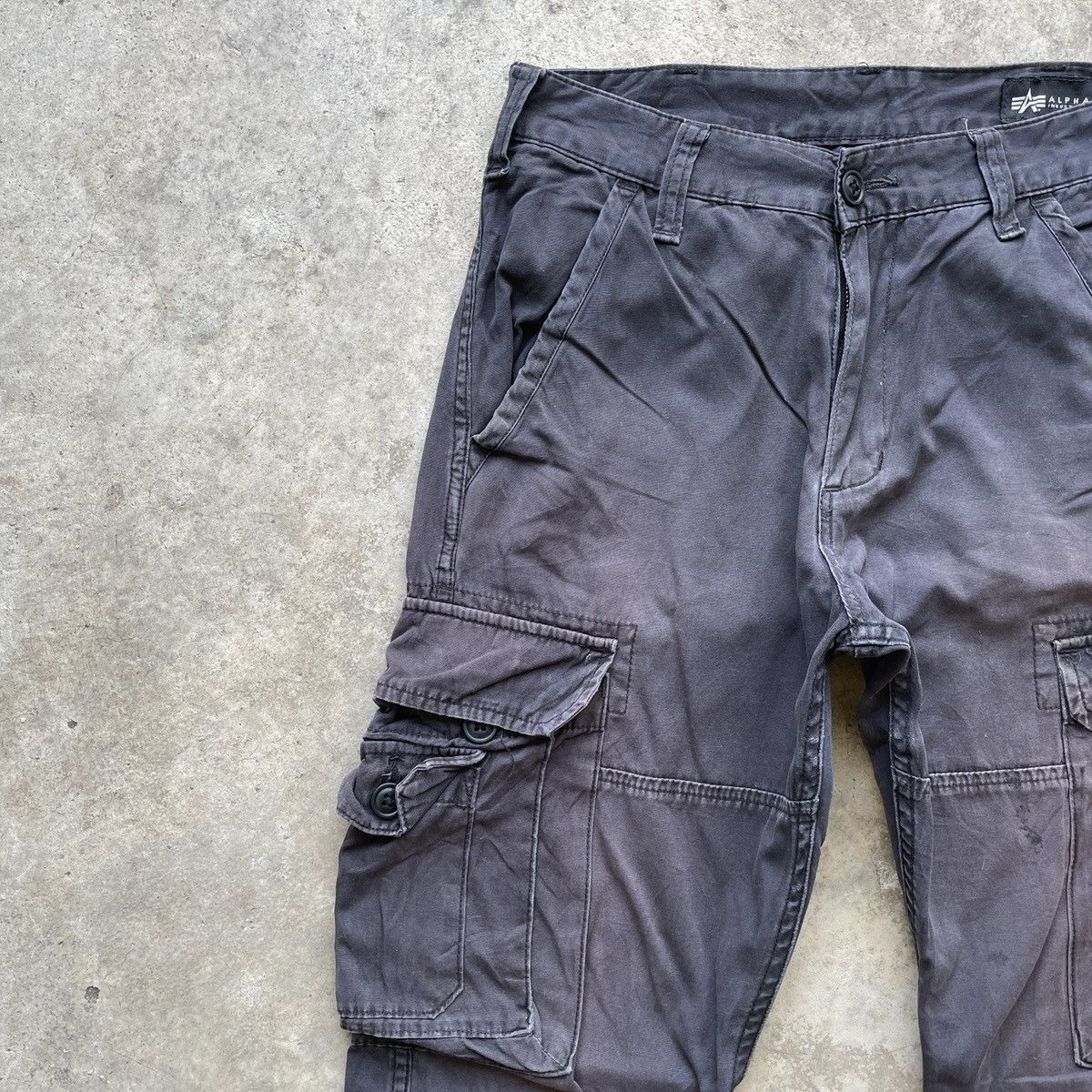 Alpha Industries Vtg ALPHA INDUSTRIES Faded Multipocket Tactical Cargo Pants Size US 29 - 3 Thumbnail