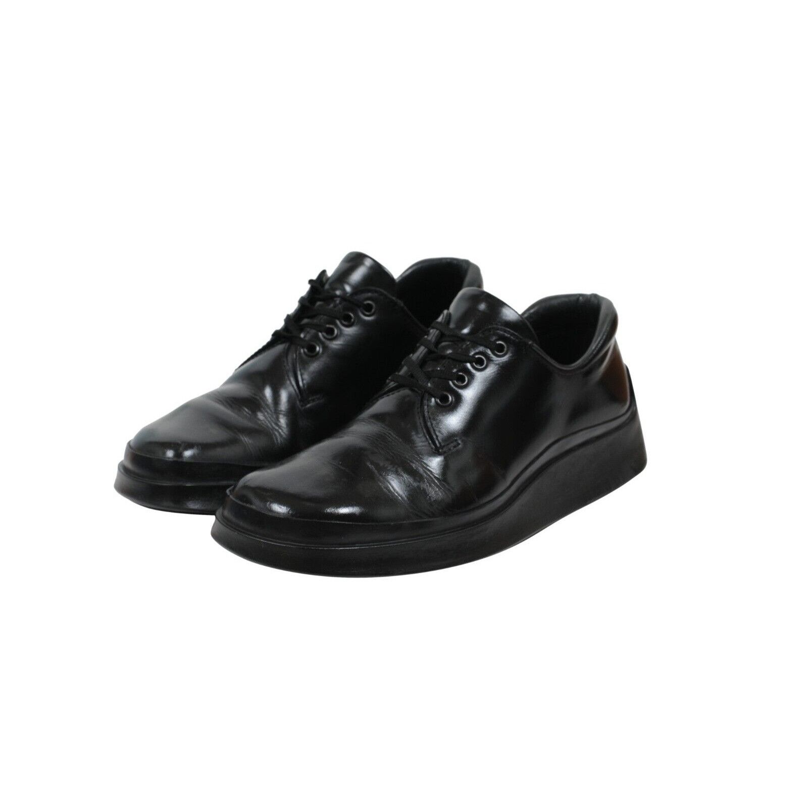 Prada Black Leather Lace Up AW99 Derby Chunky Runway - 01686 Size US 7.5 / EU 40-41 - 7 Thumbnail