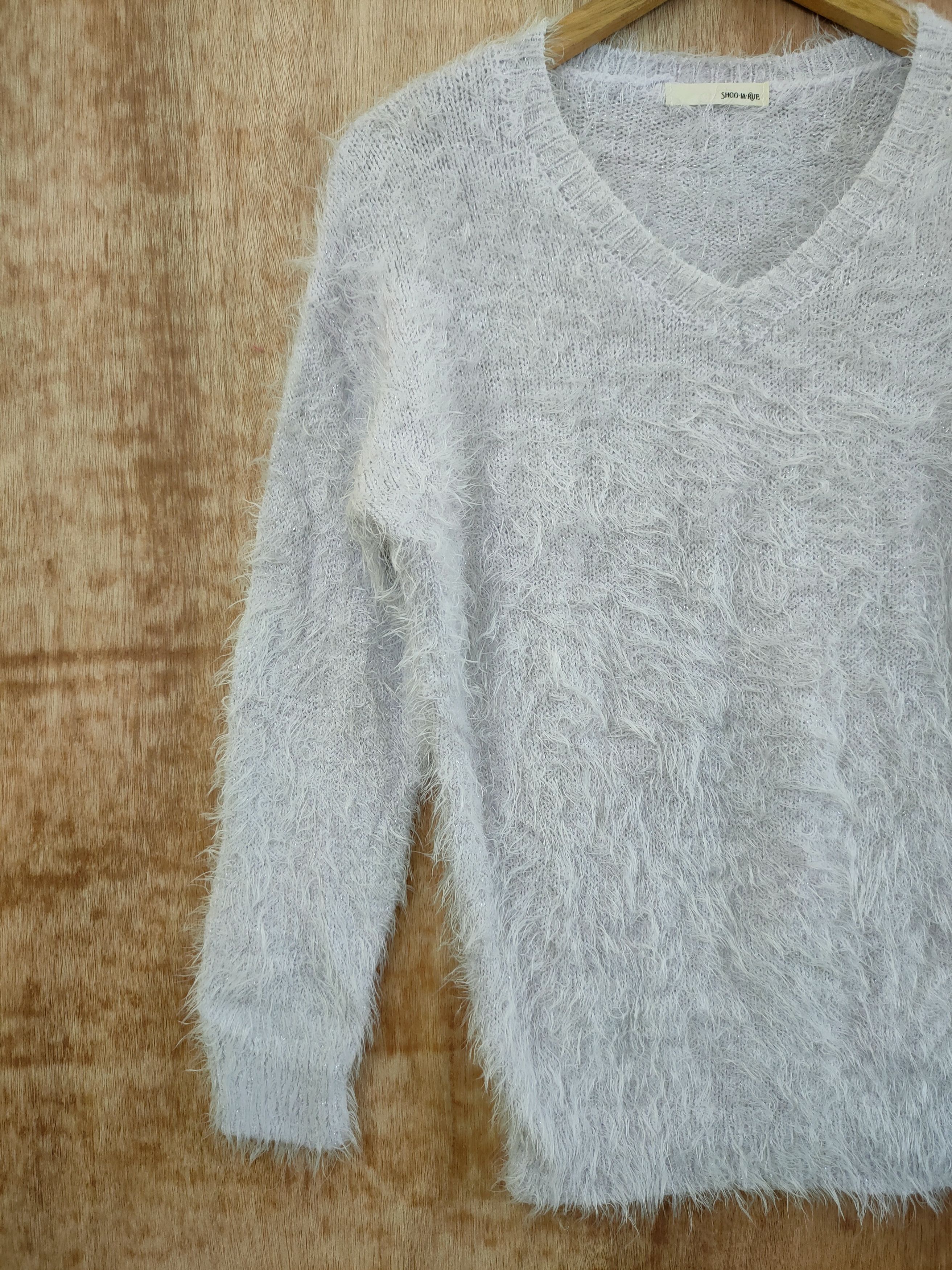 Homespun Knitwear DL Shoo La Rue mohair knitwear fur shag shaggy japan #46-438 Size M / US 6-8 / IT 42-44 - 2 Thumbnail