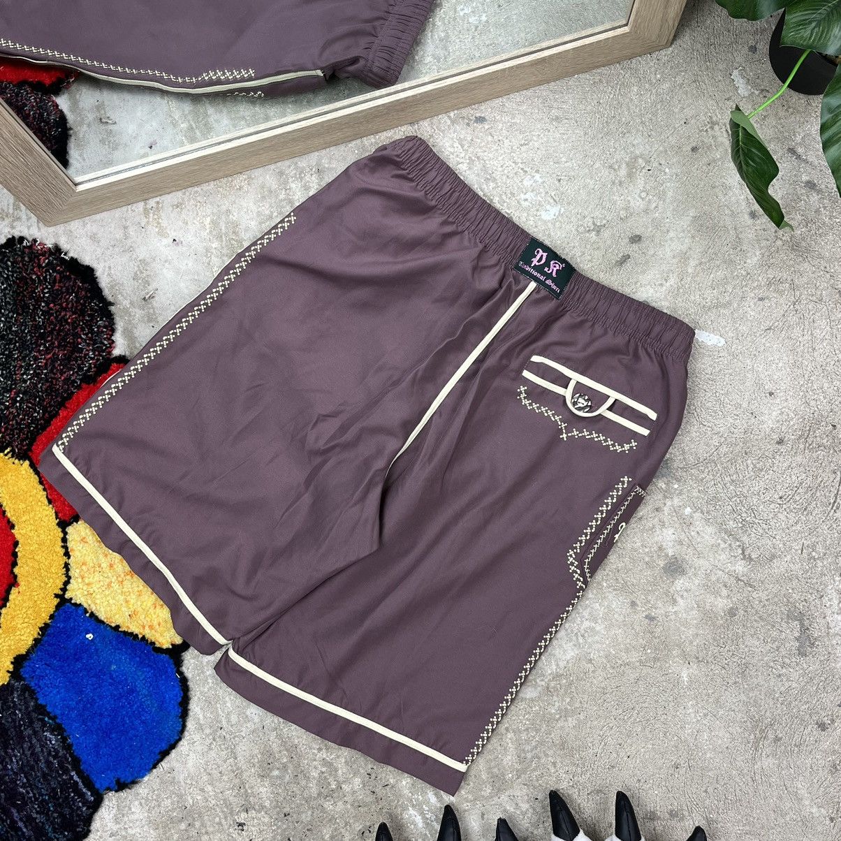 Vintage Y2K BAGGY ARCHIVE TRADITIONAL WESTERN SHORTS 2000s - № 3025 Size US 32 / EU 48 - 9 Thumbnail