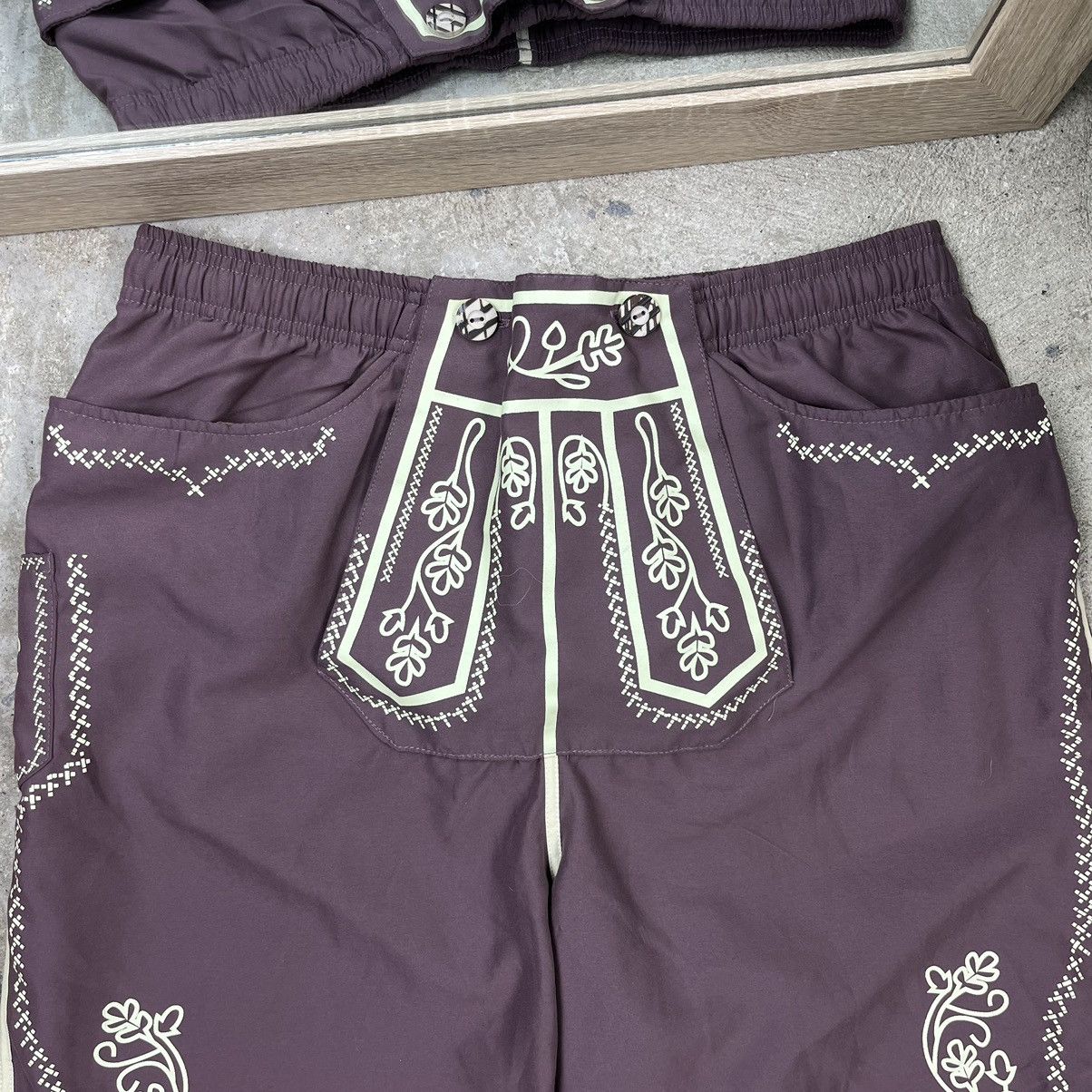 Vintage Y2K BAGGY ARCHIVE TRADITIONAL WESTERN SHORTS 2000s - № 3025 Size US 32 / EU 48 - 3 Thumbnail