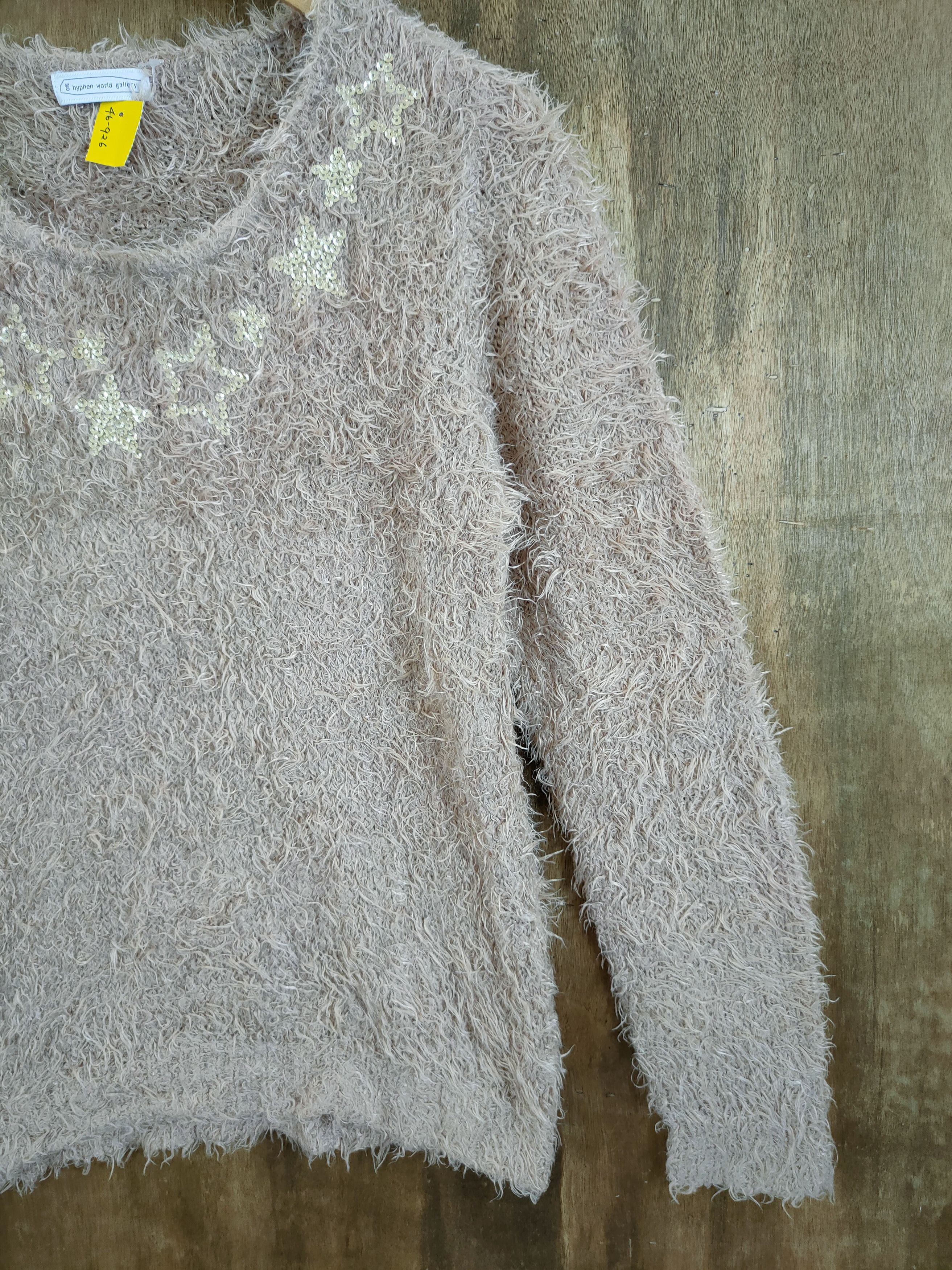 Homespun Knitwear × Japanese Brand Japan knitted star shag shaggy soft fur mohair #46-926 Size XS / US 0-2 / IT 36-38 - 3 Thumbnail