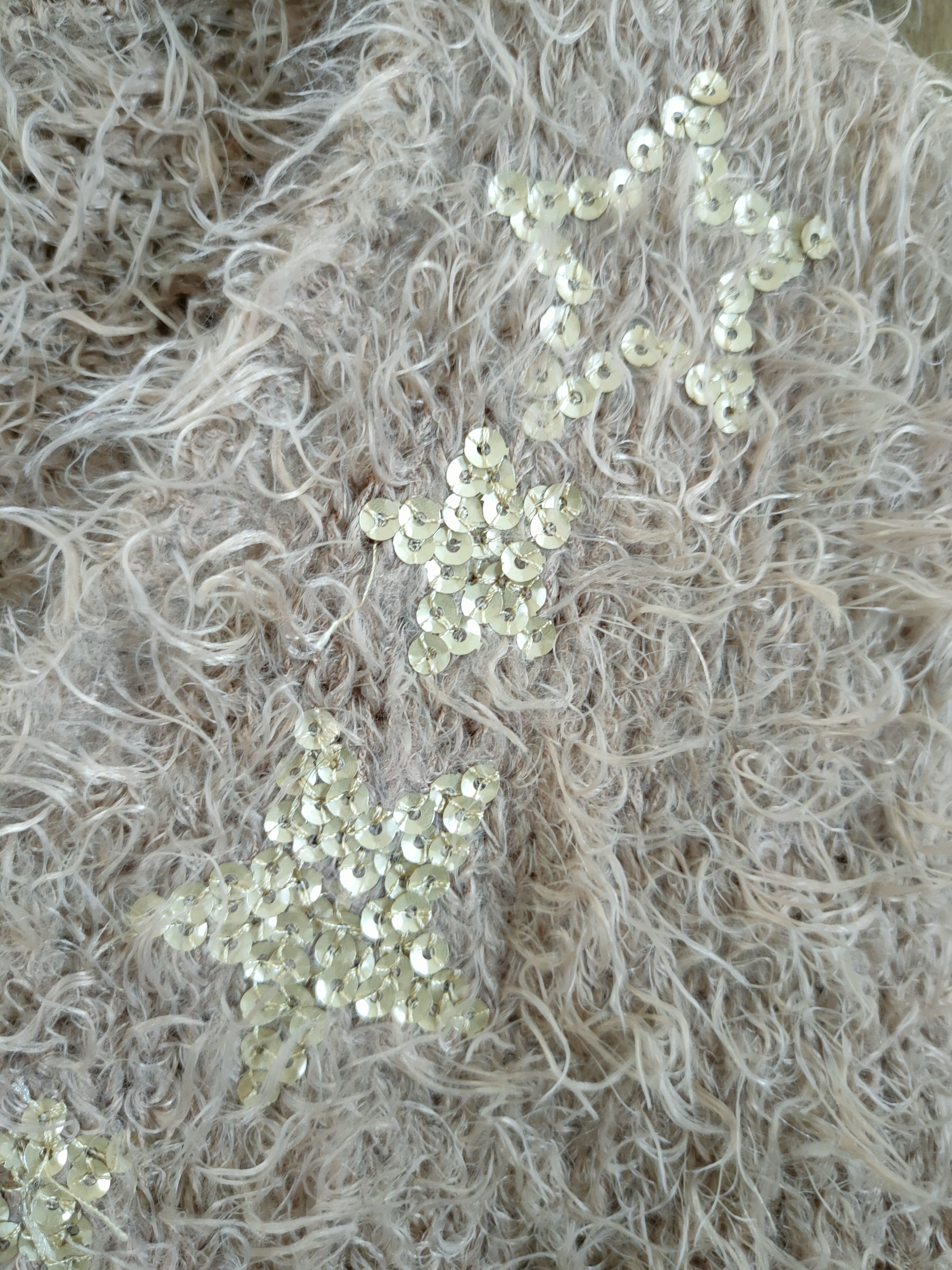 Homespun Knitwear × Japanese Brand Japan knitted star shag shaggy soft fur mohair #46-926 Size XS / US 0-2 / IT 36-38 - 4 Thumbnail